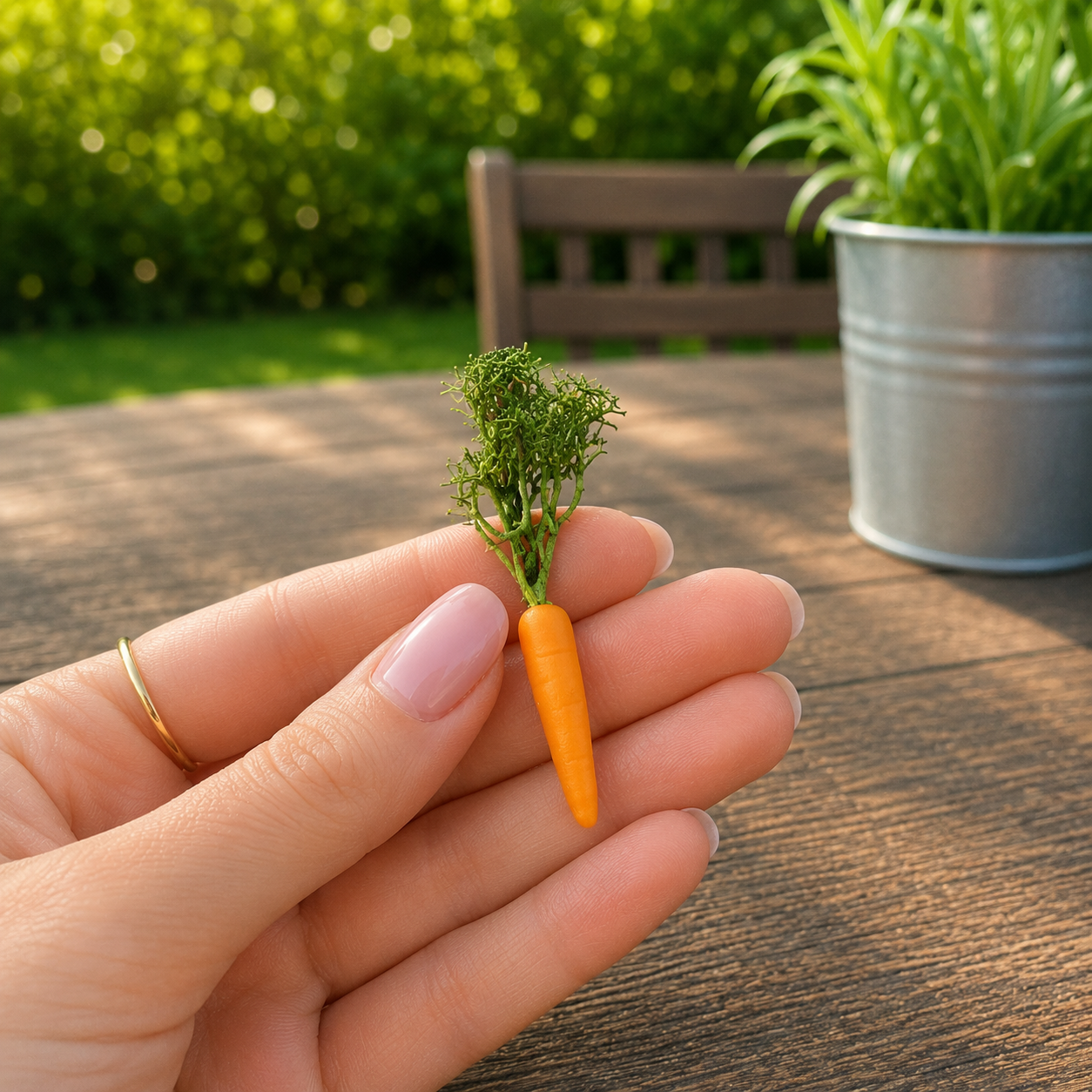 1:6 Scale Miniature Carrot Set – Dollhouse Realistic Orange & Purple Heirloom Carrot with Green Tops, Handmade Polymer Clay Garden Vegetable for Blythe BJD Diorama