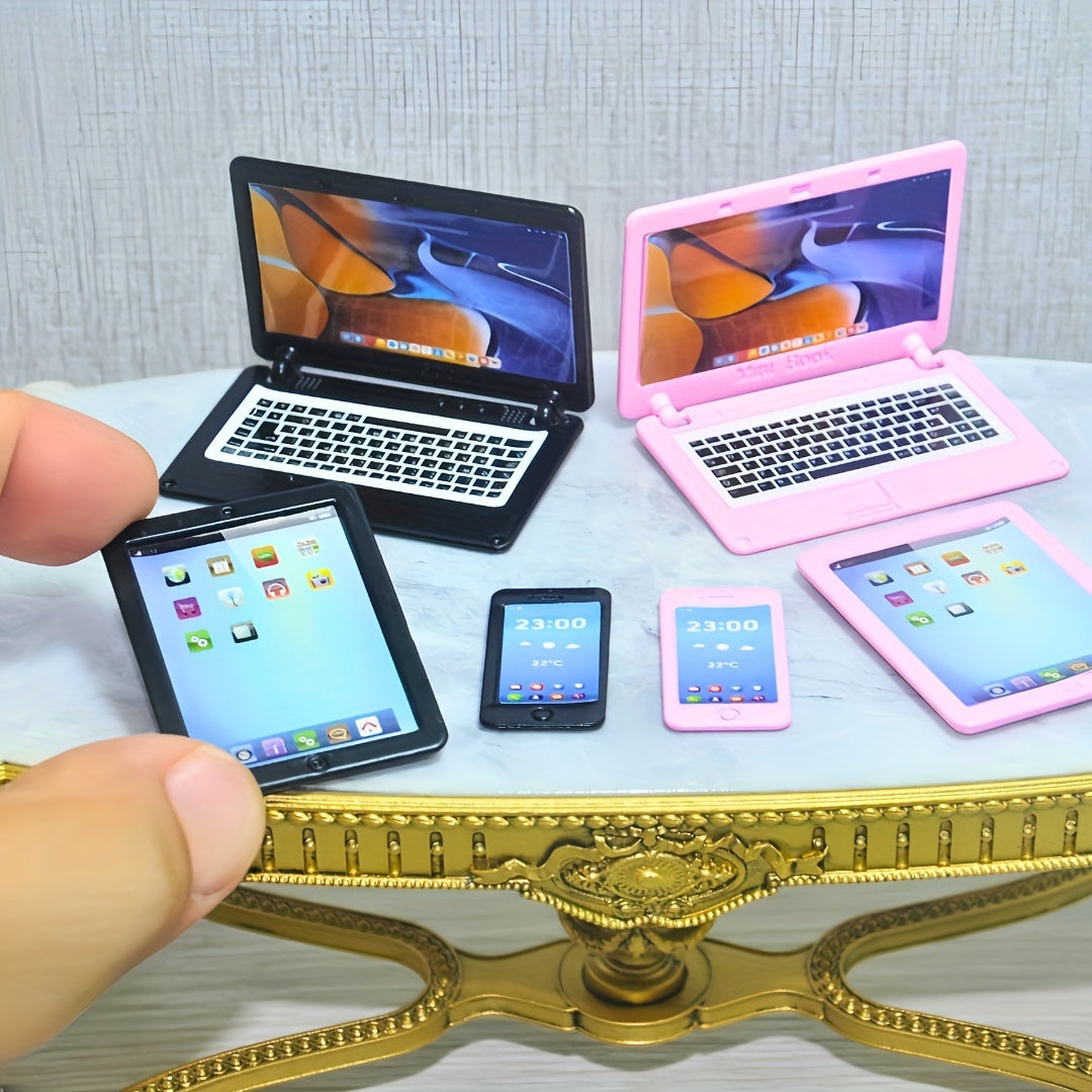 1:6 Mini Smartphone Model, Tablet Model & The Notebook - Metallic Electronics Tablets for BJD/Blythe | Dollhouse Props, Easter Stuffers, Spring Break Essentials