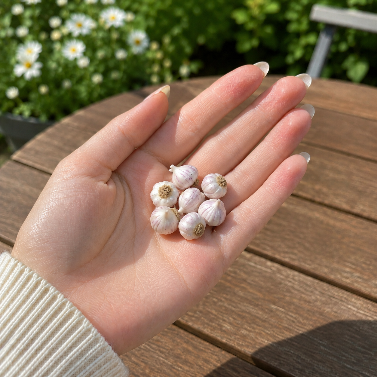 1:6 Scale Miniature Garlic Bulb Set – Dollhouse White & Purple Garlic Variety, Handmade Polymer Clay Realistic Kitchen Vegetable for Blythe BJD Diorama