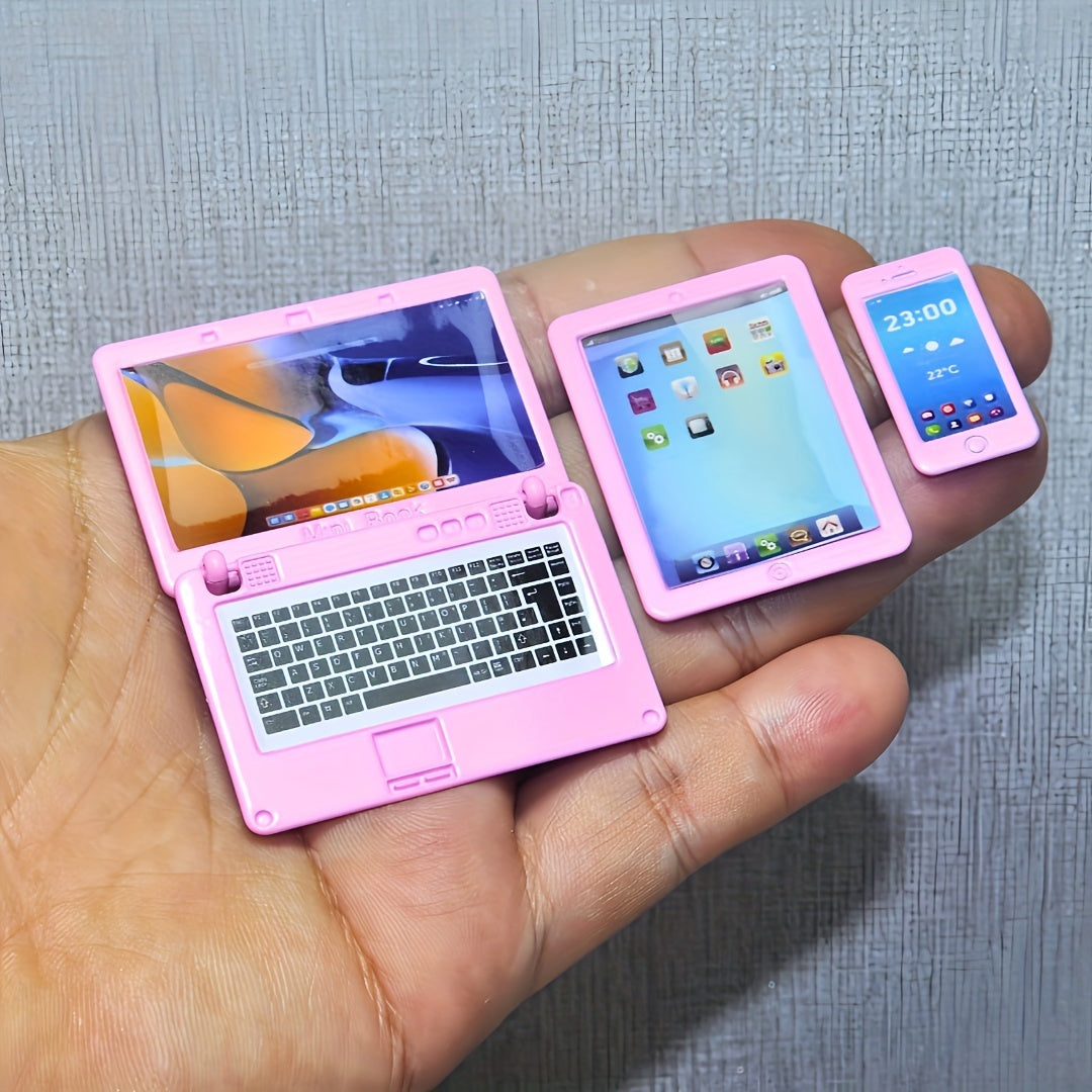 1:6 Mini Smartphone Model, Tablet Model & The Notebook - Metallic Electronics Tablets for BJD/Blythe | Dollhouse Props, Easter Stuffers, Spring Break Essentials