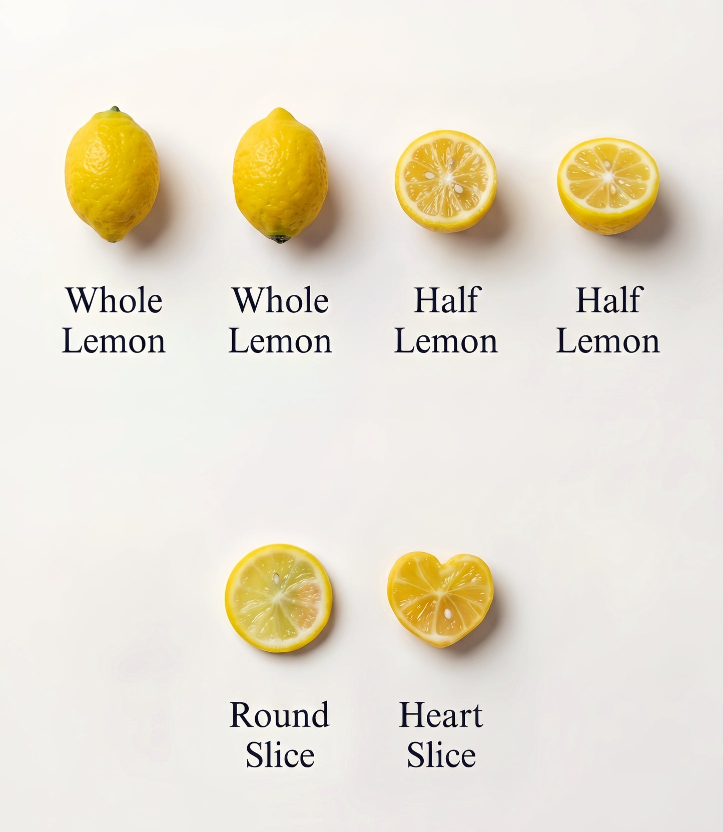 6Pcs Miniature Lemons Set – Realistic 1:12 Scale Dollhouse Lemons with Heart-Shaped Slice, Tiny Fake Fruit for Dioramas, Polymer Clay Food Miniatures