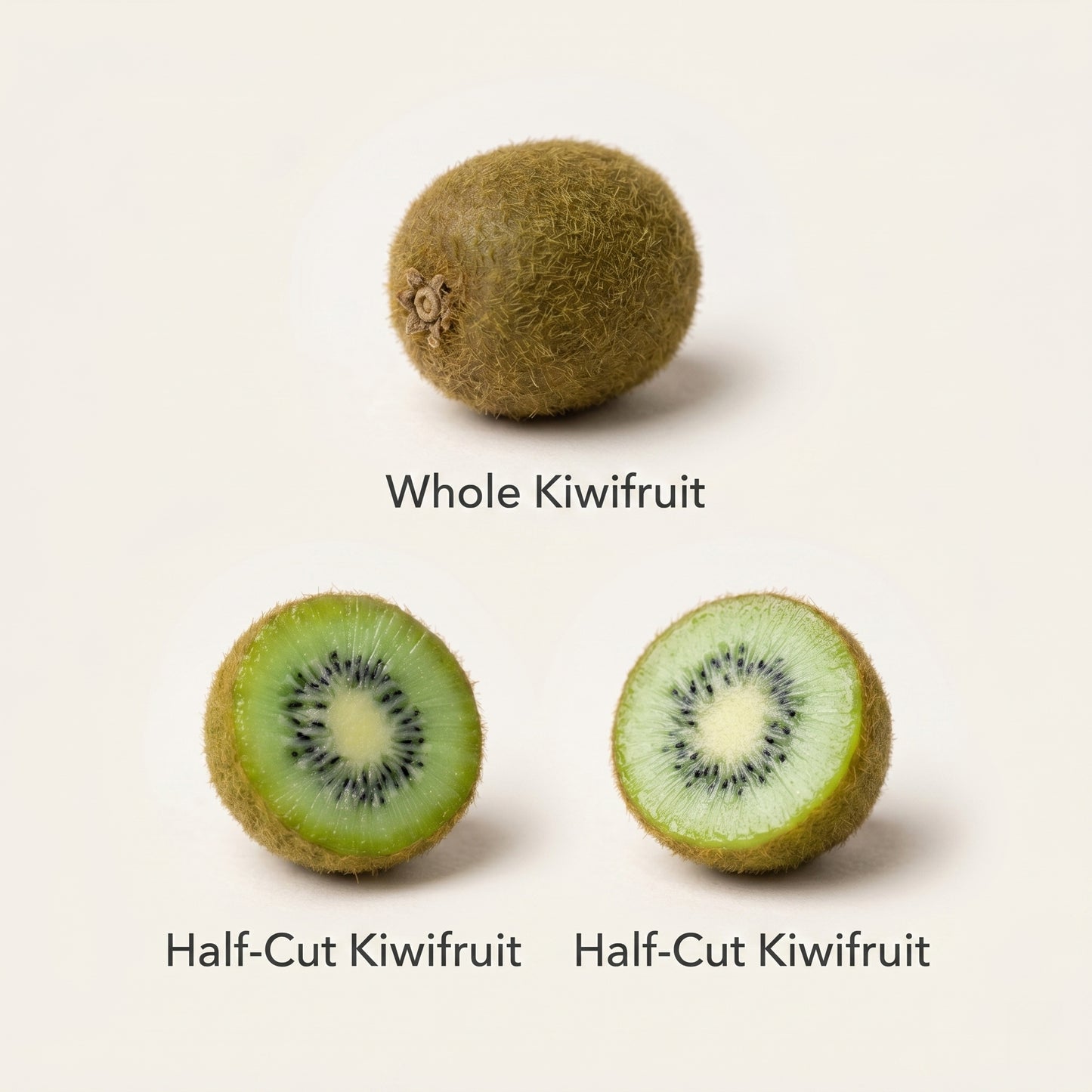 3Pcs Miniature Kiwi Fruit Set – Hand-Sculpted 1:12 Scale Dollhouse Kiwi with Real Fuzzy Skin, Radiating Green Flesh and Hand-Placed Black Seeds, Tiny Realistic Fruit for Dioramas & Polymer Clay Food Miniatures