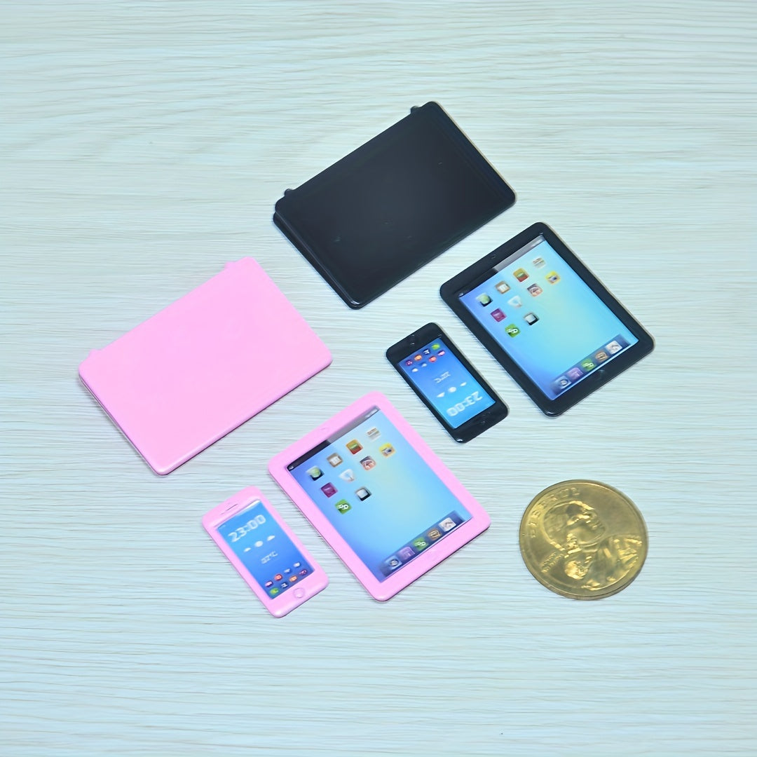 1:6 Mini Smartphone Model, Tablet Model & The Notebook - Metallic Electronics Tablets for BJD/Blythe | Dollhouse Props, Easter Stuffers, Spring Break Essentials