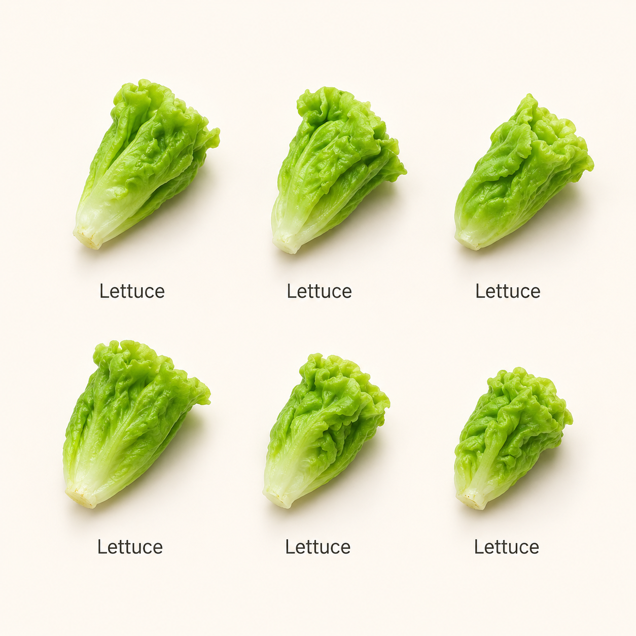 6Pcs Miniature Lettuce Set – Hand-Sculpted 1:6 Scale Baby Romaine Lettuce Heads, Realistic Tiny Green Vegetable for Blythe & Barbie Dollhouse Kitchens, Salad & Burger Dioramas, Resin Jewelry & Polymer Clay Food
