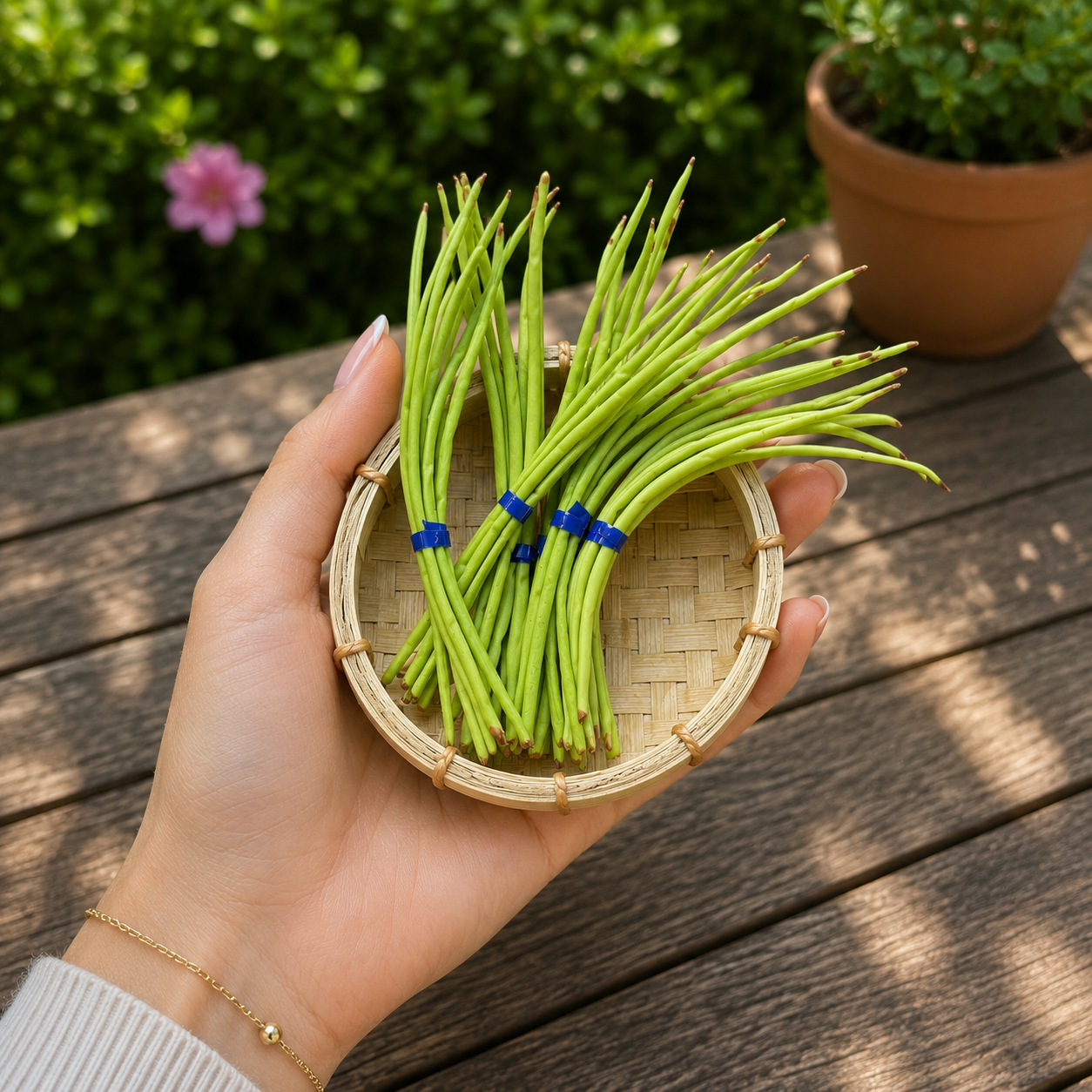 1:6 Scale Miniature Green Bean Sprout Bunch Set – Dollhouse Realistic Mung Bean Sprouts Bundle, Handmade Polymer Clay Asian Market Vegetable for Blythe BJD Diorama