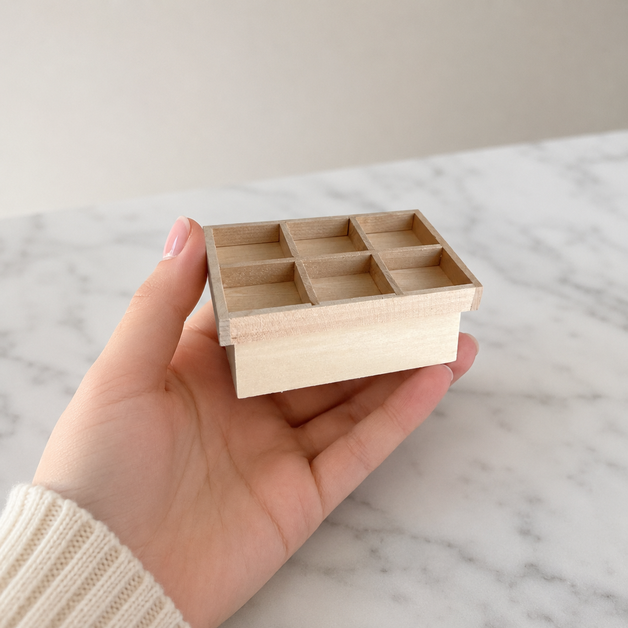 FDMINI Mini Unfinished Wood Furniture – DIY Miniature Bookshelf & Display Cabinet for 1:12 Scale Dollhouse, OB11 & BJD Scenes