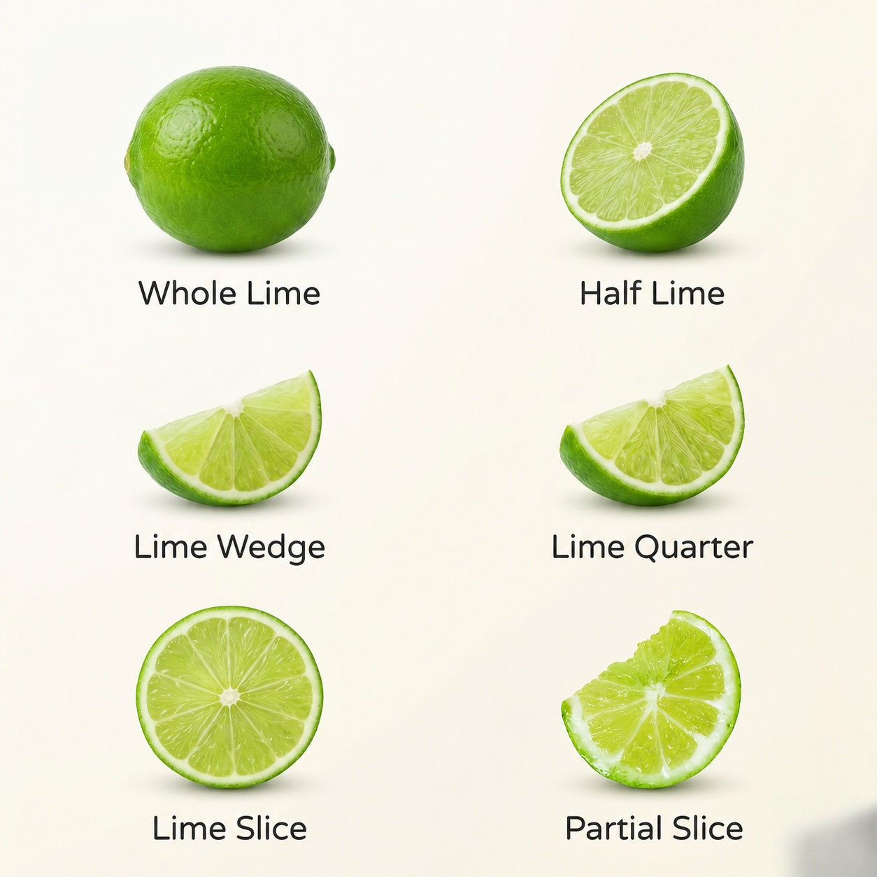 6Pcs Miniature Lime Set – Hand-Sculpted 1:6 Scale Dollhouse Limes in Six Forms (Whole, Half, Wedge, Quarter, Slice), Realistic Tiny Citrus for Blythe & Barbie Dioramas, Resin Jewelry & Polymer Clay Food Miniatures