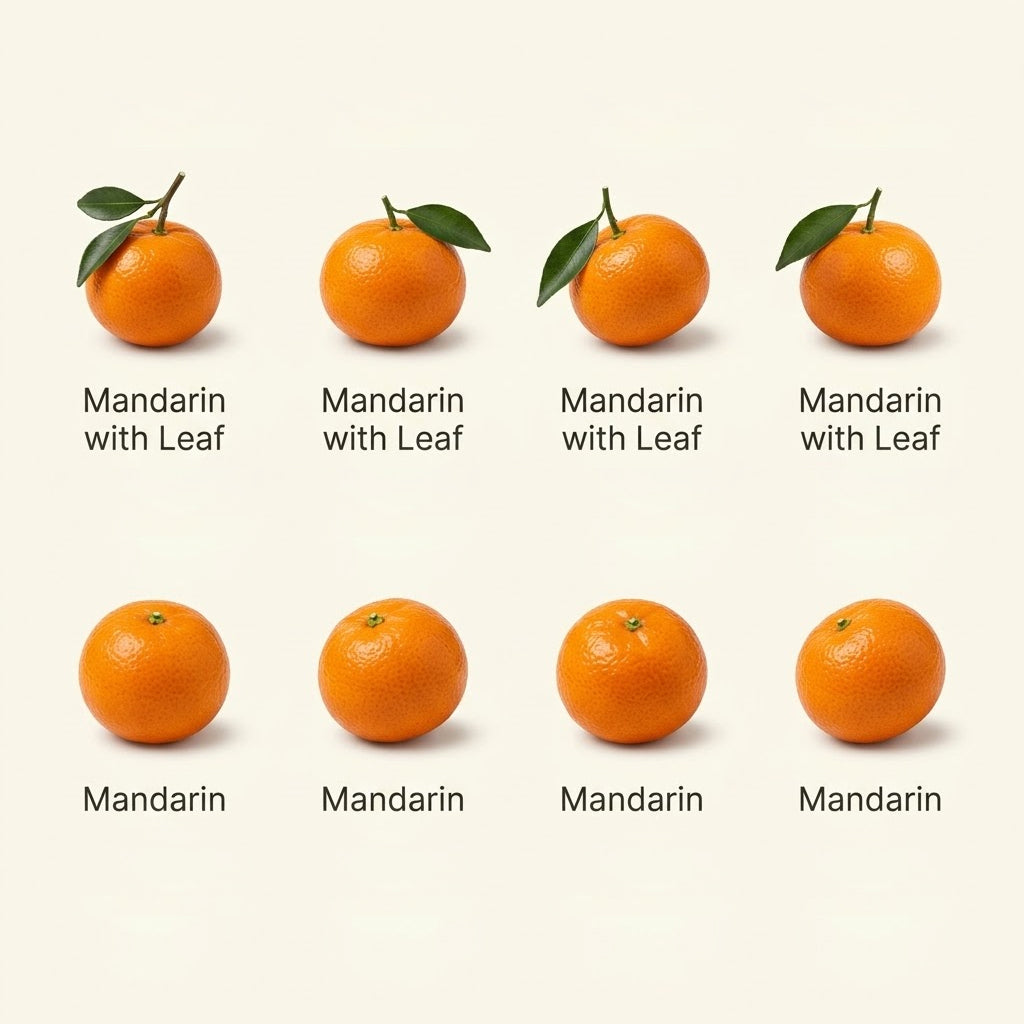 8Pcs Miniature Mandarin Orange Set – Hand-Sculpted 1:6 Scale Dollhouse Tangerines with Leaves, Realistic Tiny Citrus for Blythe & Barbie Dioramas, Lunar New Year Decor, Resin Jewelry & Polymer Clay Food Miniatures