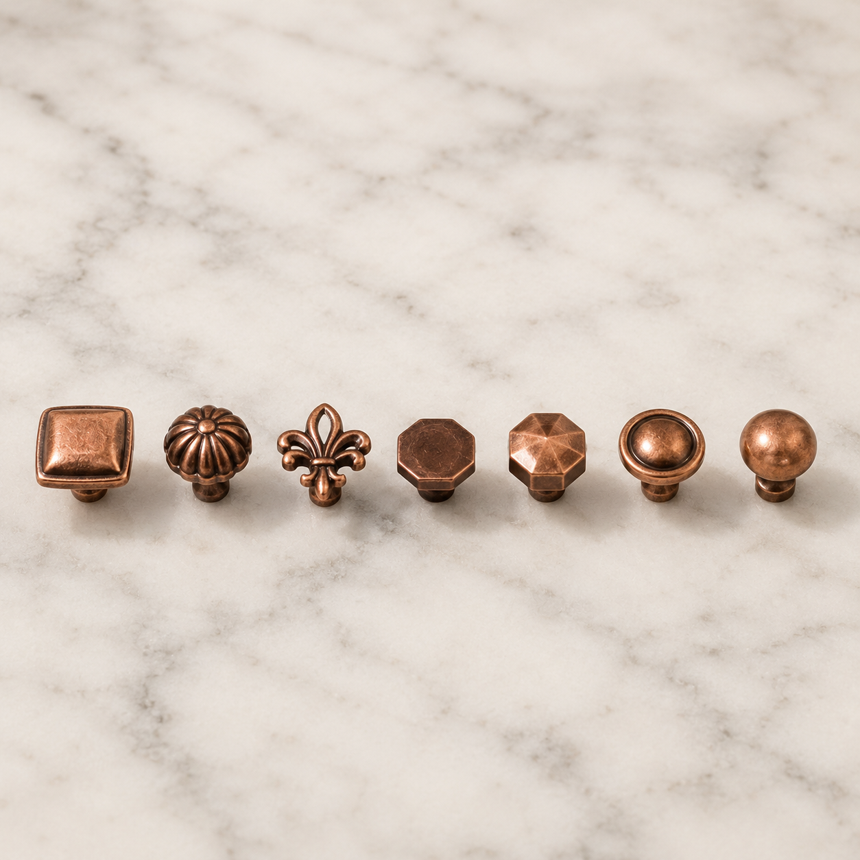 FDMINI Mini Cabinet Knob Set – 7 Styles Miniature Dollhouse Drawer Handles for 1:6 & 1:12 Furniture DIY (Black / Gold / Bronze / Copper, or Full 28-pc Set)