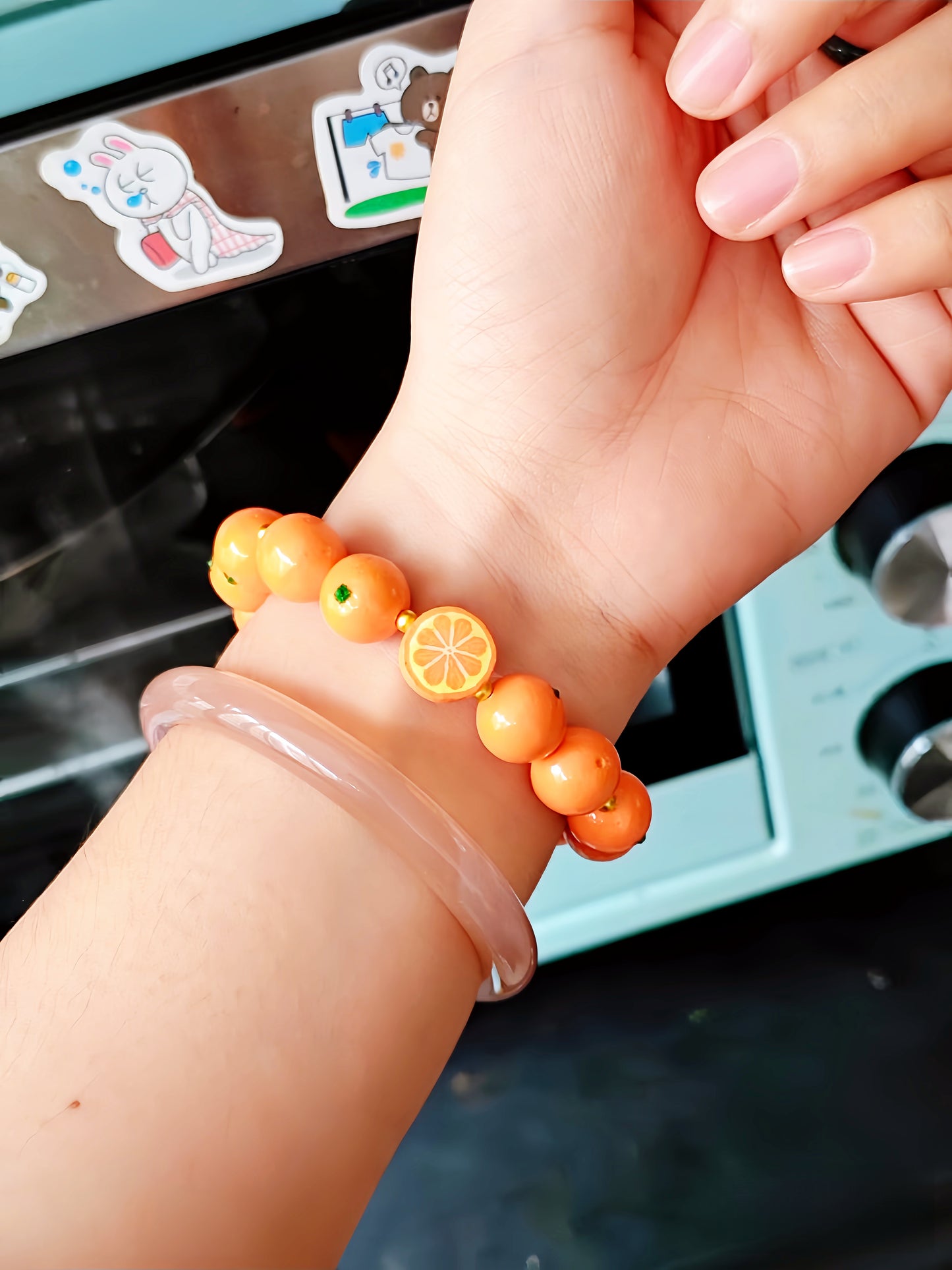 artisan orange jewelry bracelet fdmini