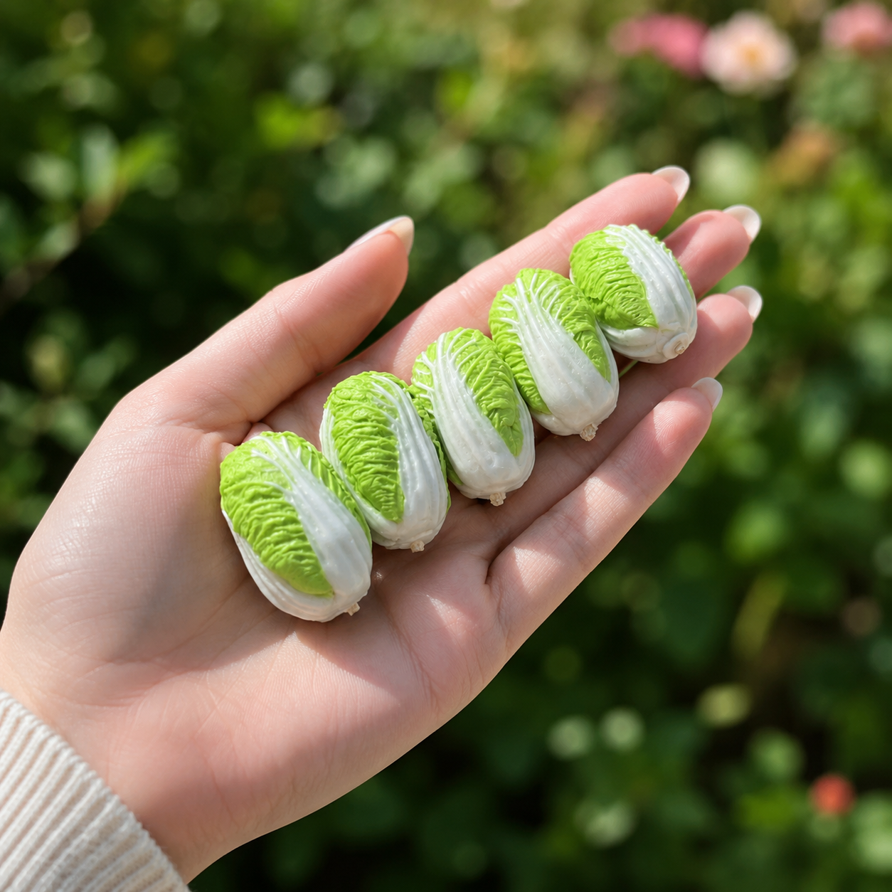 1:6 Scale Miniature Napa Cabbage Set – Dollhouse Cabbage Vegetable, Handmade Polymer Clay Realistic Kitchen Food for Blythe BJD Diorama