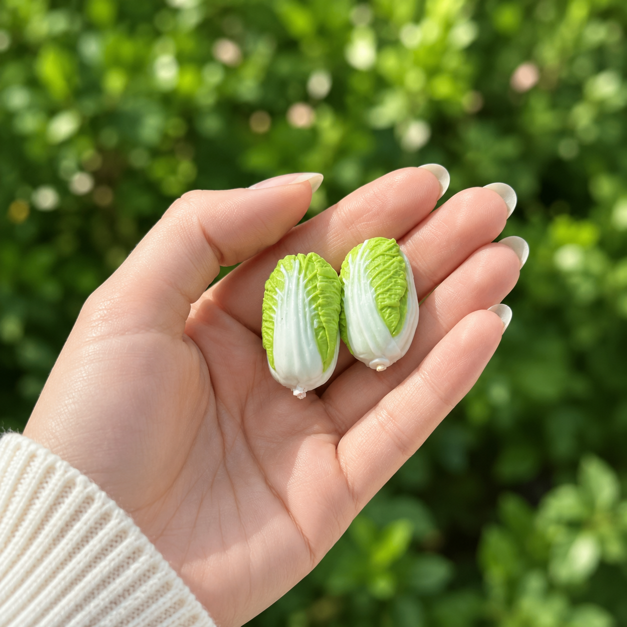 1:6 Scale Miniature Napa Cabbage Set – Dollhouse Cabbage Vegetable, Handmade Polymer Clay Realistic Kitchen Food for Blythe BJD Diorama