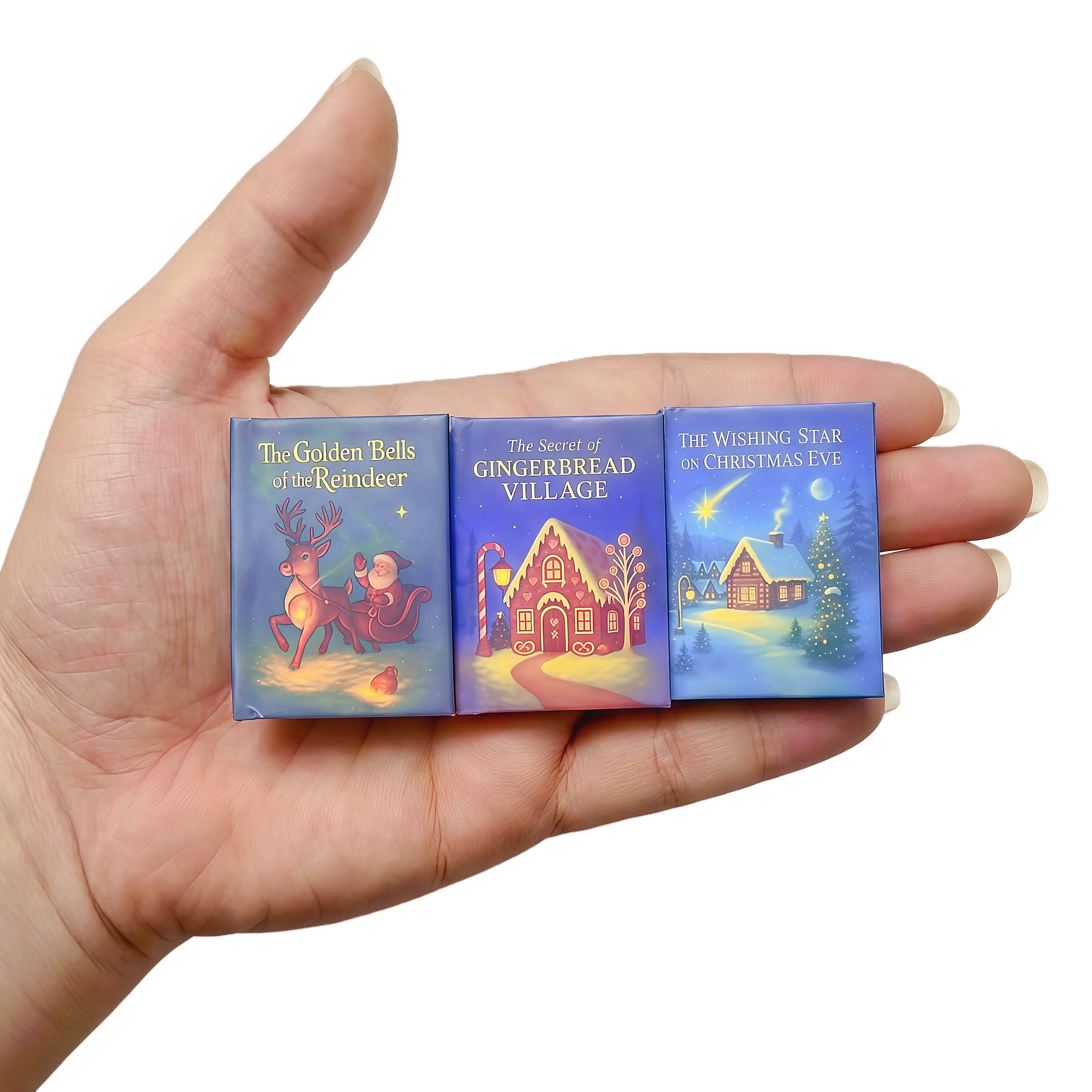 handmade clay miniature Christmas storybooks 1:6 scale fdmini
