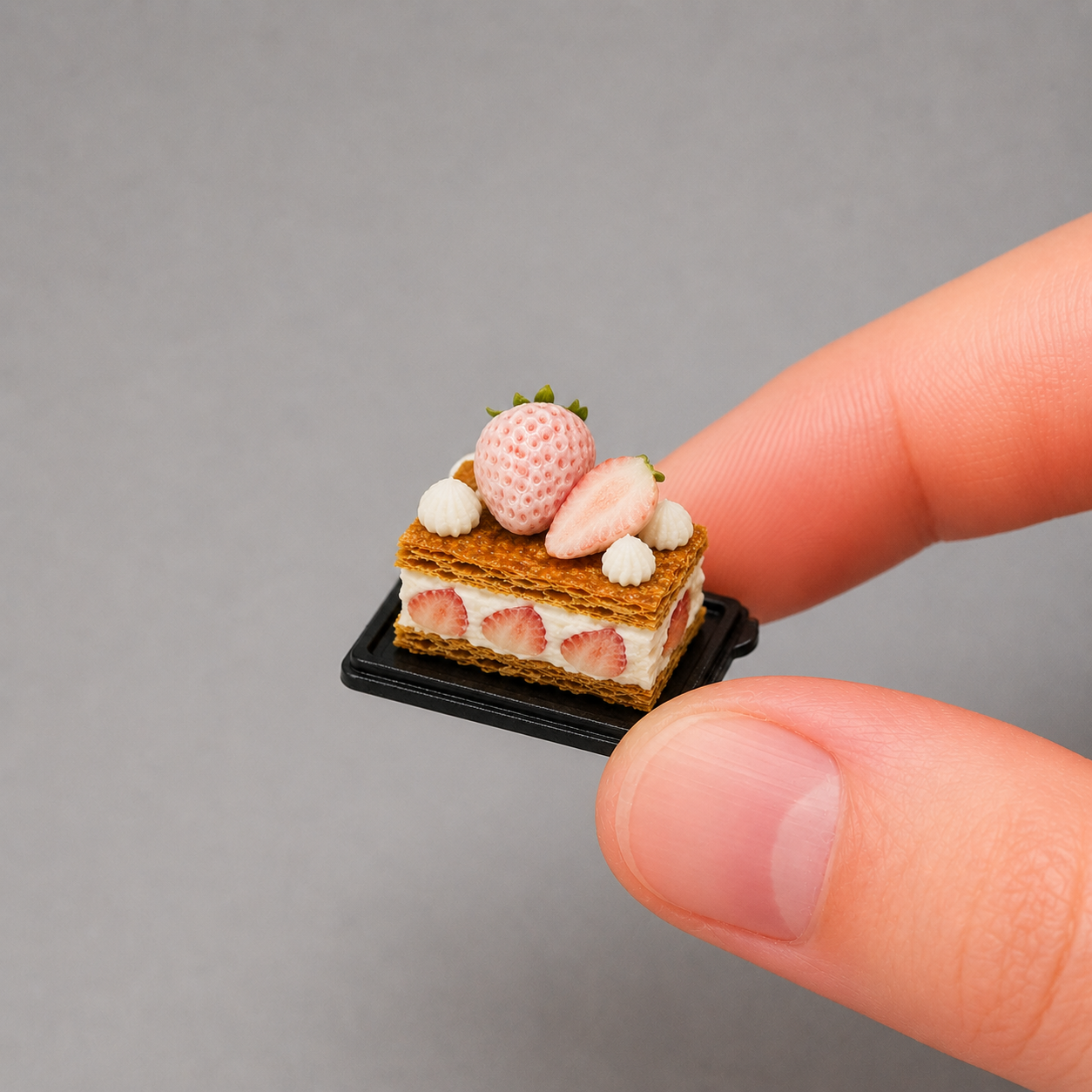 1:6 Scale Miniature Mille-Feuille Collection – 10 Styles Dollhouse French Pastry, Handmade Polymer Clay Bakery Food for Blythe BJD Diorama