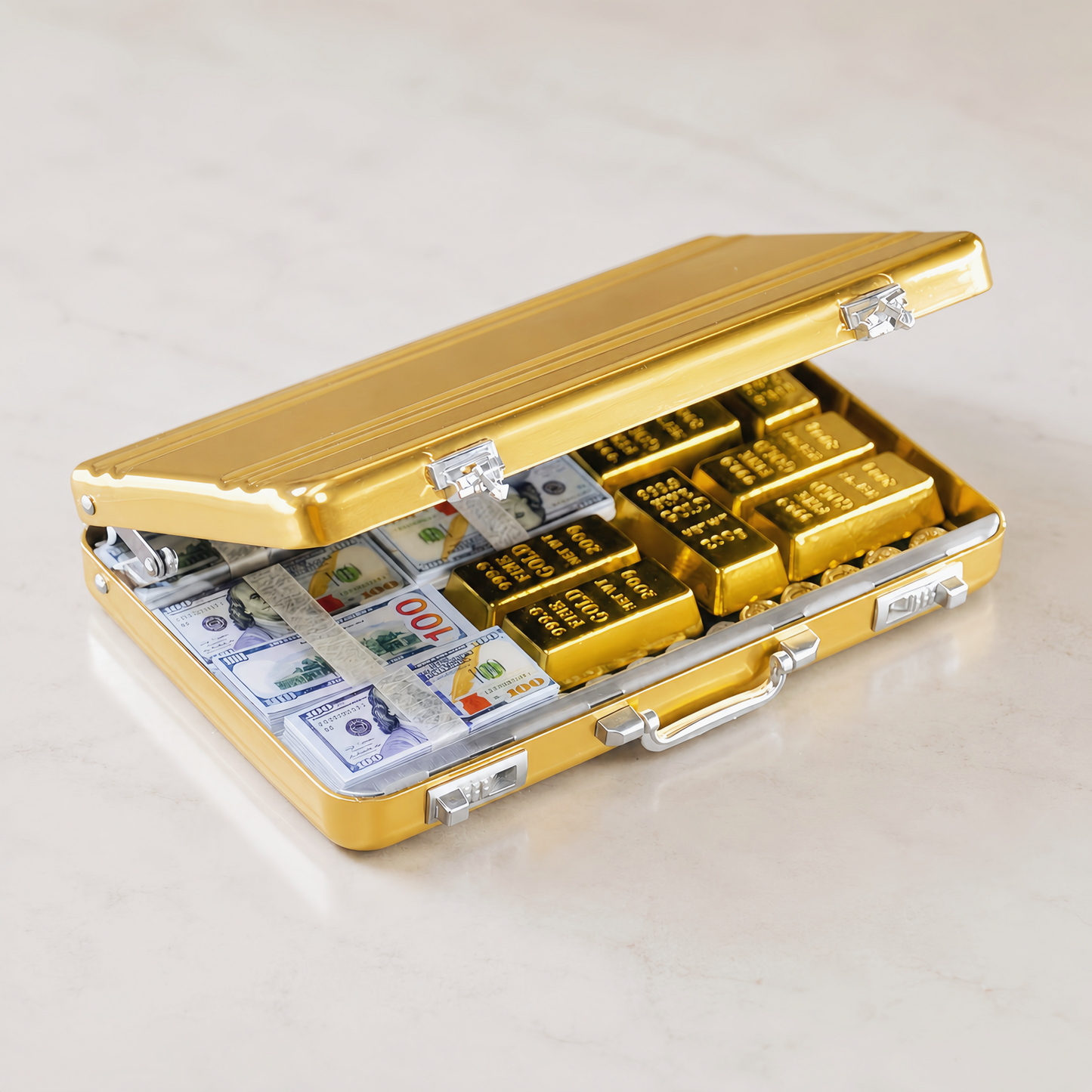 Gold Briefcase Money Set — 30pcs