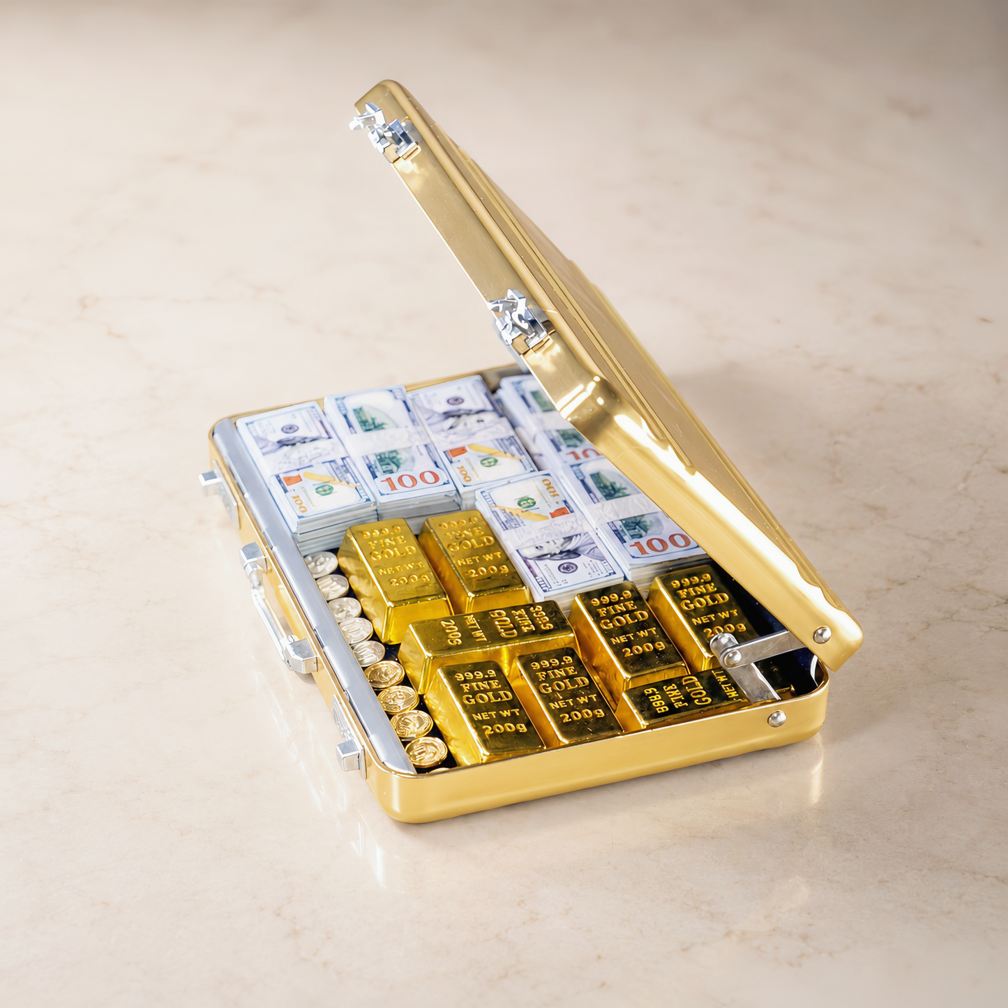 Gold Briefcase Money Set — 30pcs