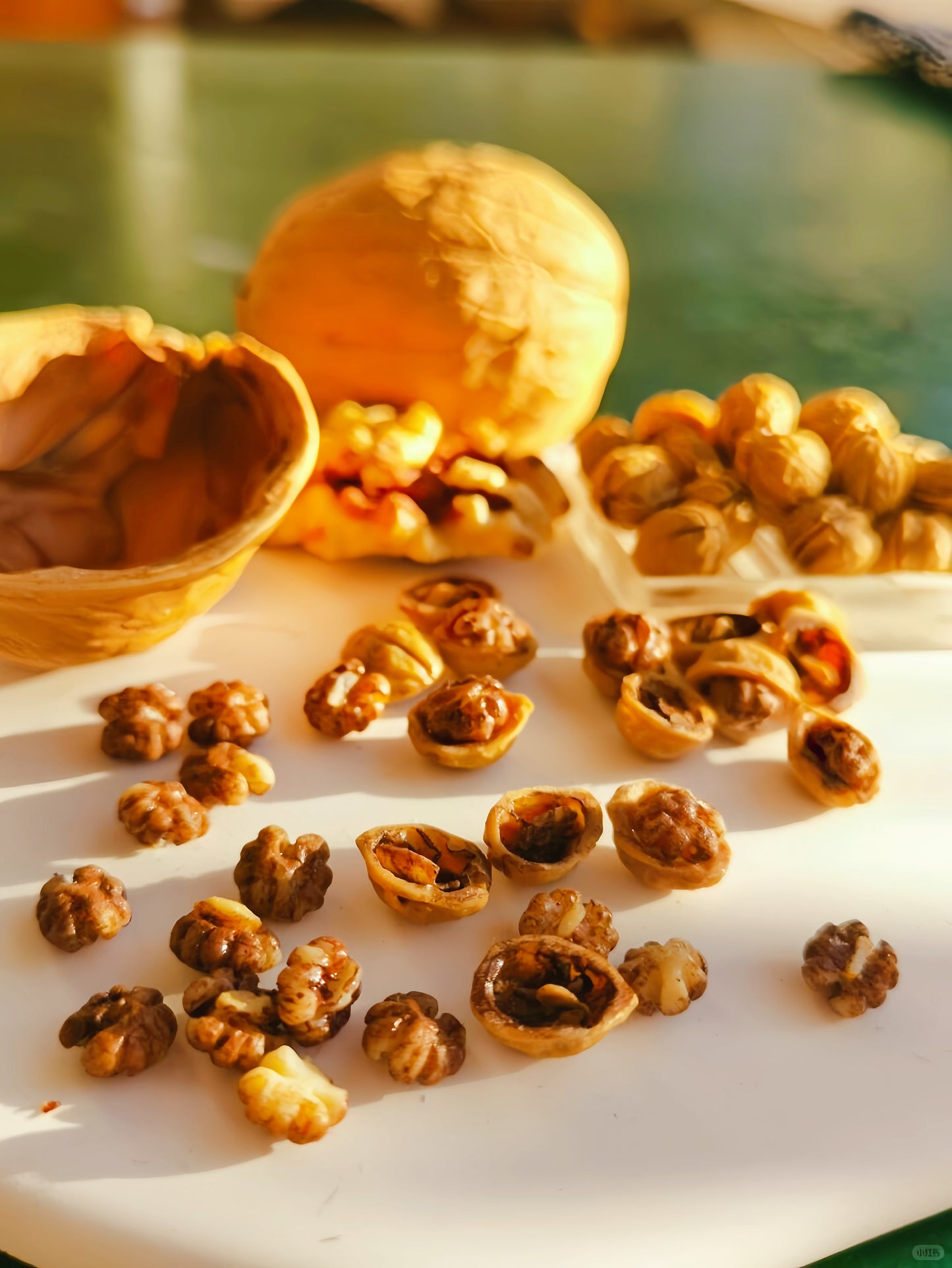8Pcs Miniature Walnut Set – Hand-Sculpted 1:6 Scale Dollhouse Walnuts with Shell, Half-Cracked and Loose Nutmeat, Realistic Tiny Nuts for Dioramas, Resin Jewelry & Polymer Clay Food Miniatures