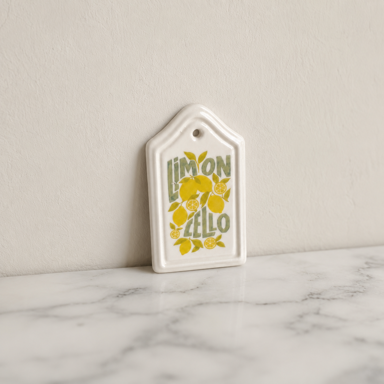 FDMINI Mini Ceramic Serving Boards – 6 Mediterranean Lemon & Tile Designs Miniature Kitchen Props for 1:6 Scale Dollhouse, BJD & Blythe Scenes