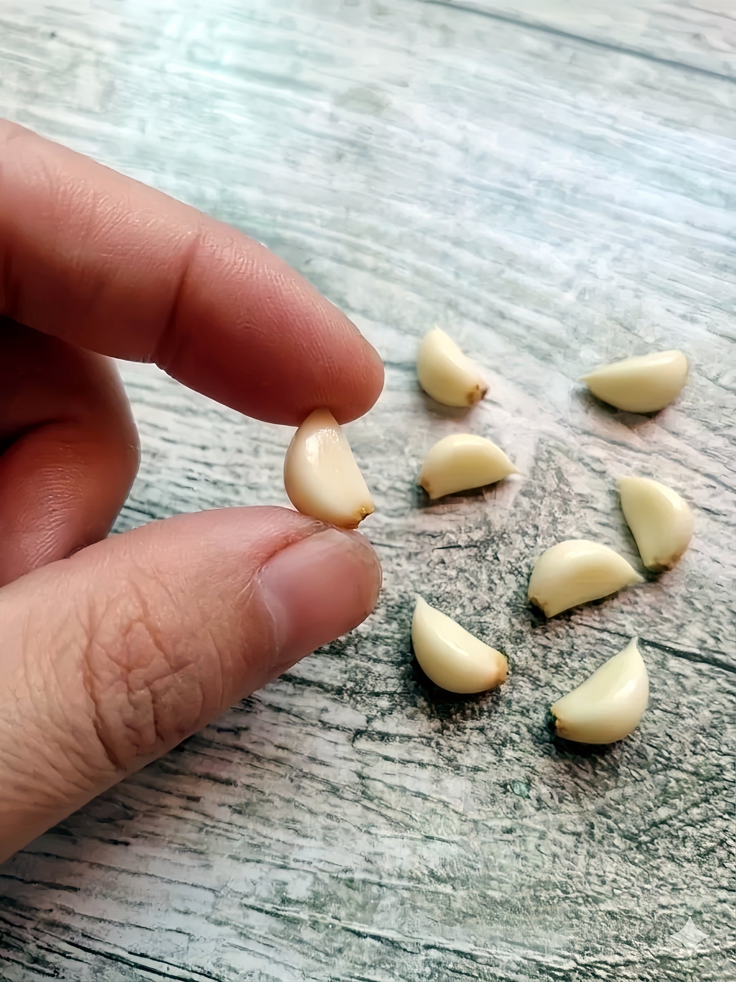 16Pcs Miniature Garlic Cloves Set – Hand-Sculpted 1:6 Scale Dollhouse Peeled Garlic with Glossy Skin and Root Ends, Realistic Tiny Aromatics for Blythe & Barbie Kitchen Dioramas, Resin Jewelry & Polymer Clay Food Miniatures