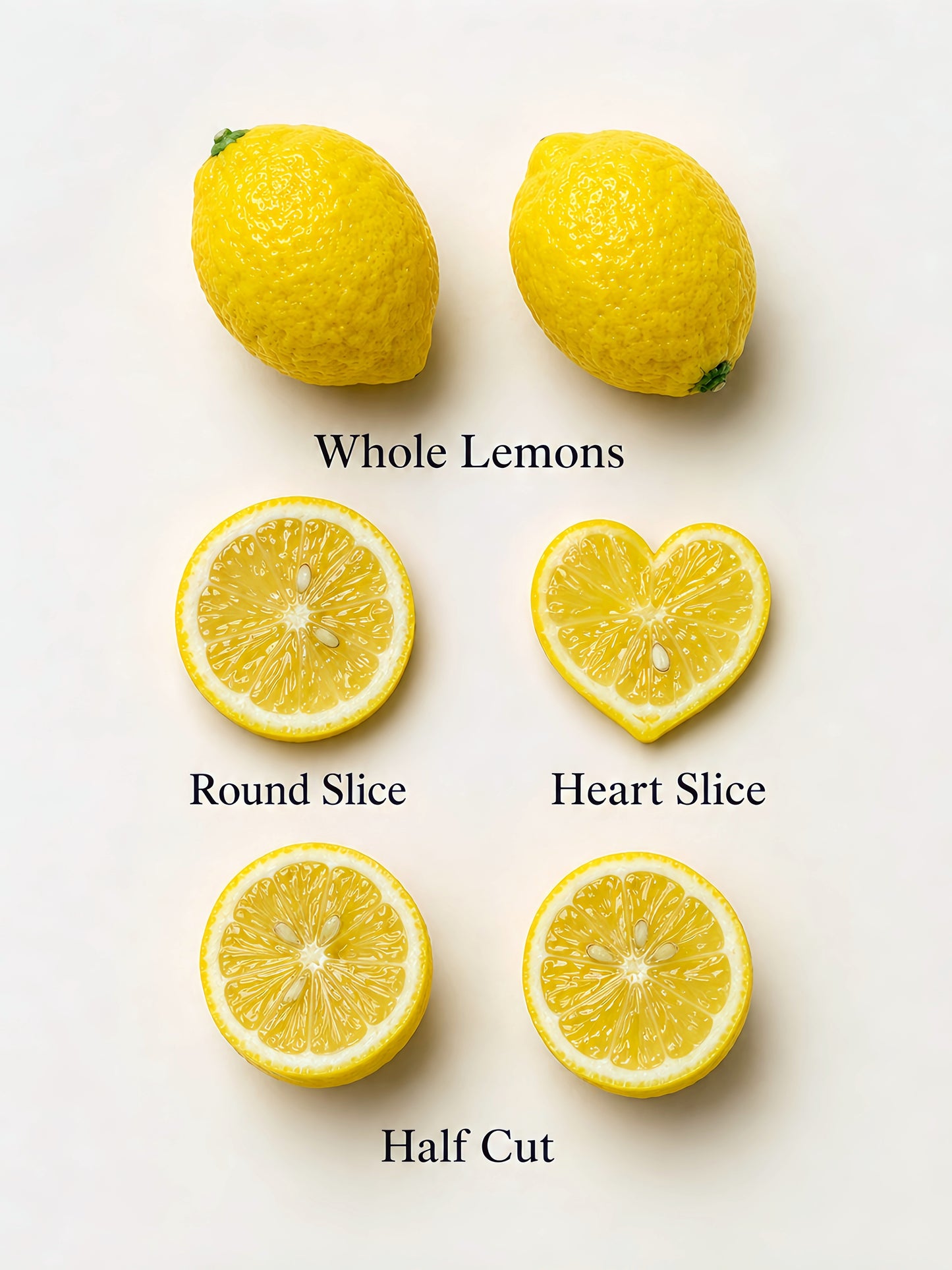 6Pcs Miniature Lemons Set – Realistic 1:12 Scale Dollhouse Lemons with Heart-Shaped Slice, Tiny Fake Fruit for Dioramas, Polymer Clay Food Miniatures