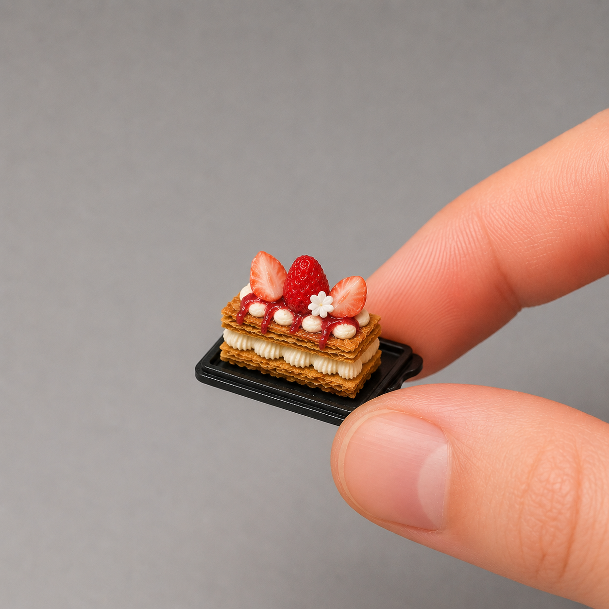 1:6 Scale Miniature Mille-Feuille Collection – 10 Styles Dollhouse French Pastry, Handmade Polymer Clay Bakery Food for Blythe BJD Diorama