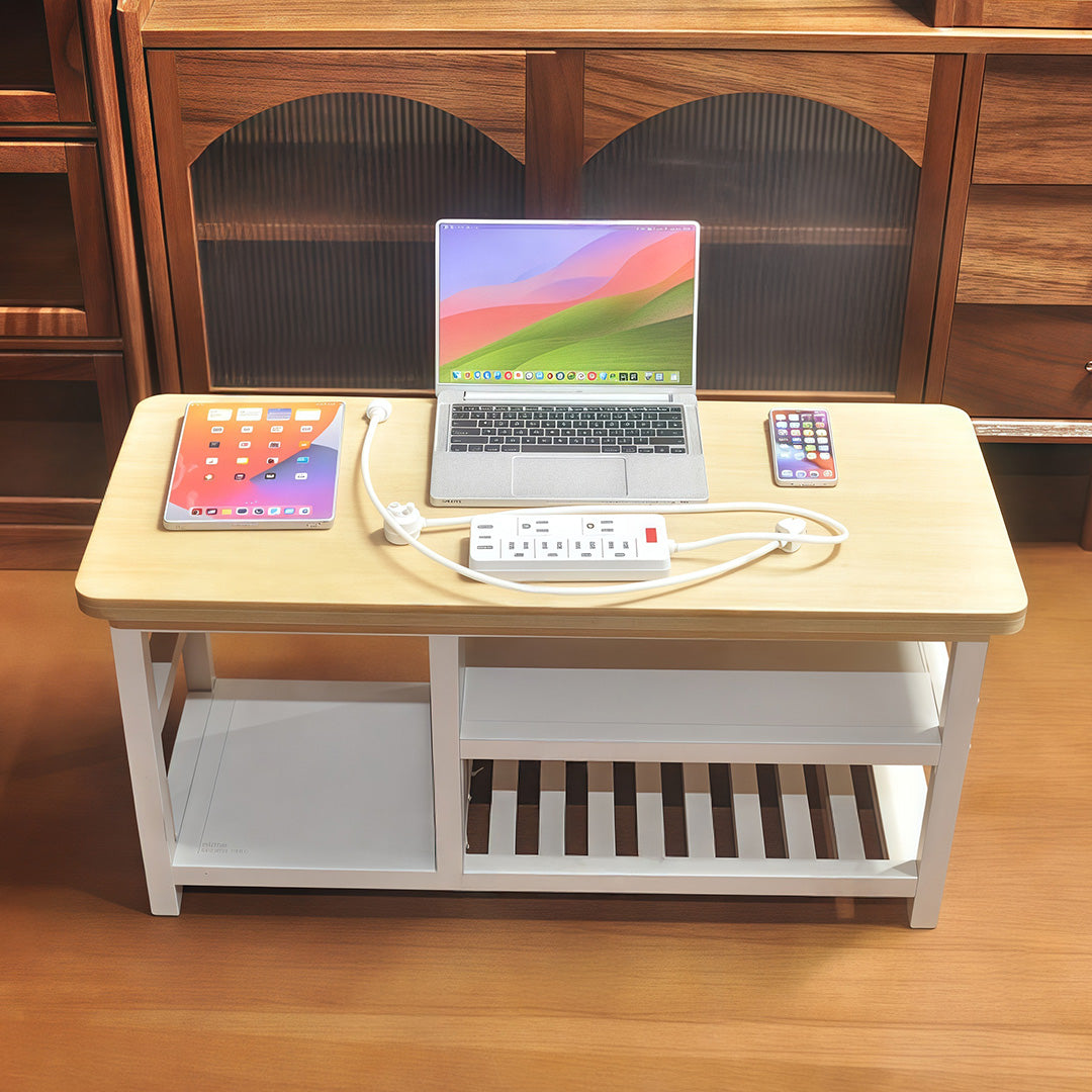 1:6 Scale Miniature Modern Tech Set - Dollhouse Laptop, Tablet, Smartphone & Power Strip - Realistic Office Accessories (Silvery Edition)