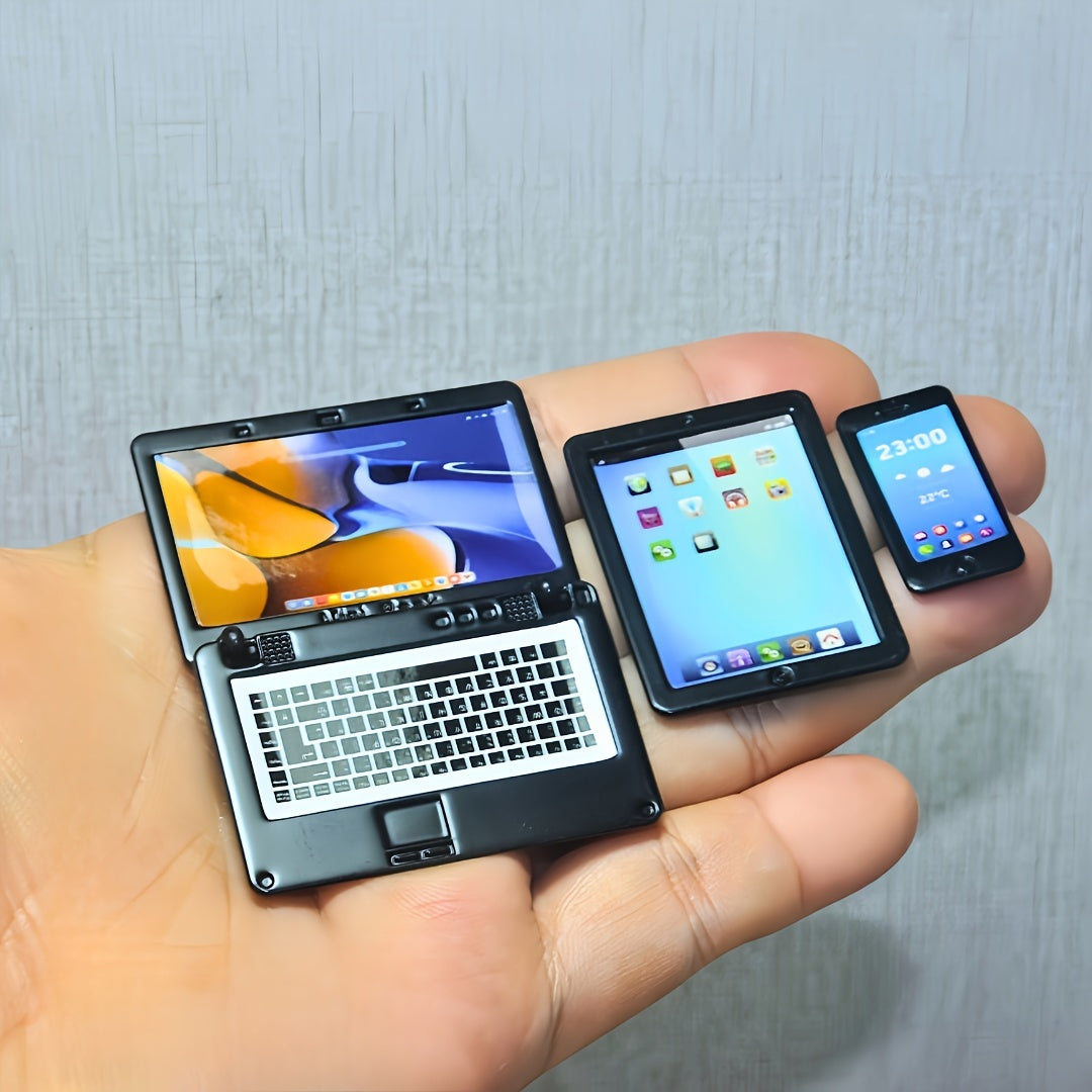 1:6 Mini Smartphone Model, Tablet Model & The Notebook - Metallic Electronics Tablets for BJD/Blythe | Dollhouse Props, Easter Stuffers, Spring Break Essentials