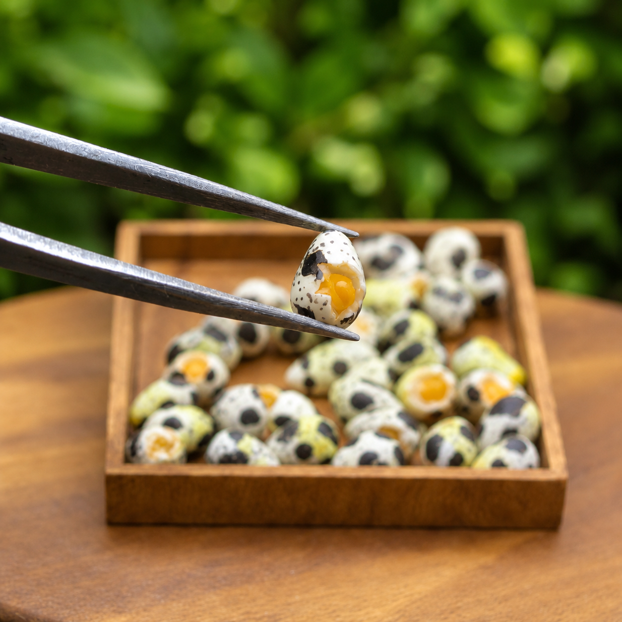 Miniature Quail Eggs - Hand-Sculpted 1:6 Scale Speckled Quail Eggs with Cracked-Open Yolk Detail, Realistic Dollhouse Food for Blythe & Barbie Kitchen Dioramas, Resin Jewelry & Polymer Clay Food