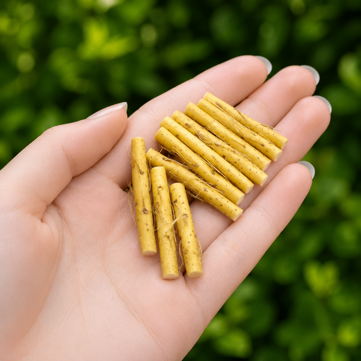 Miniature Chinese Yam - Hand-Sculpted 1:6 Scale Yam Root Segments with Fuzzy Skin & Roots, Realistic Vegetable Dollhouse Food for Blythe & Barbie Kitchen Dioramas, Resin Jewelry & Polymer Clay Food