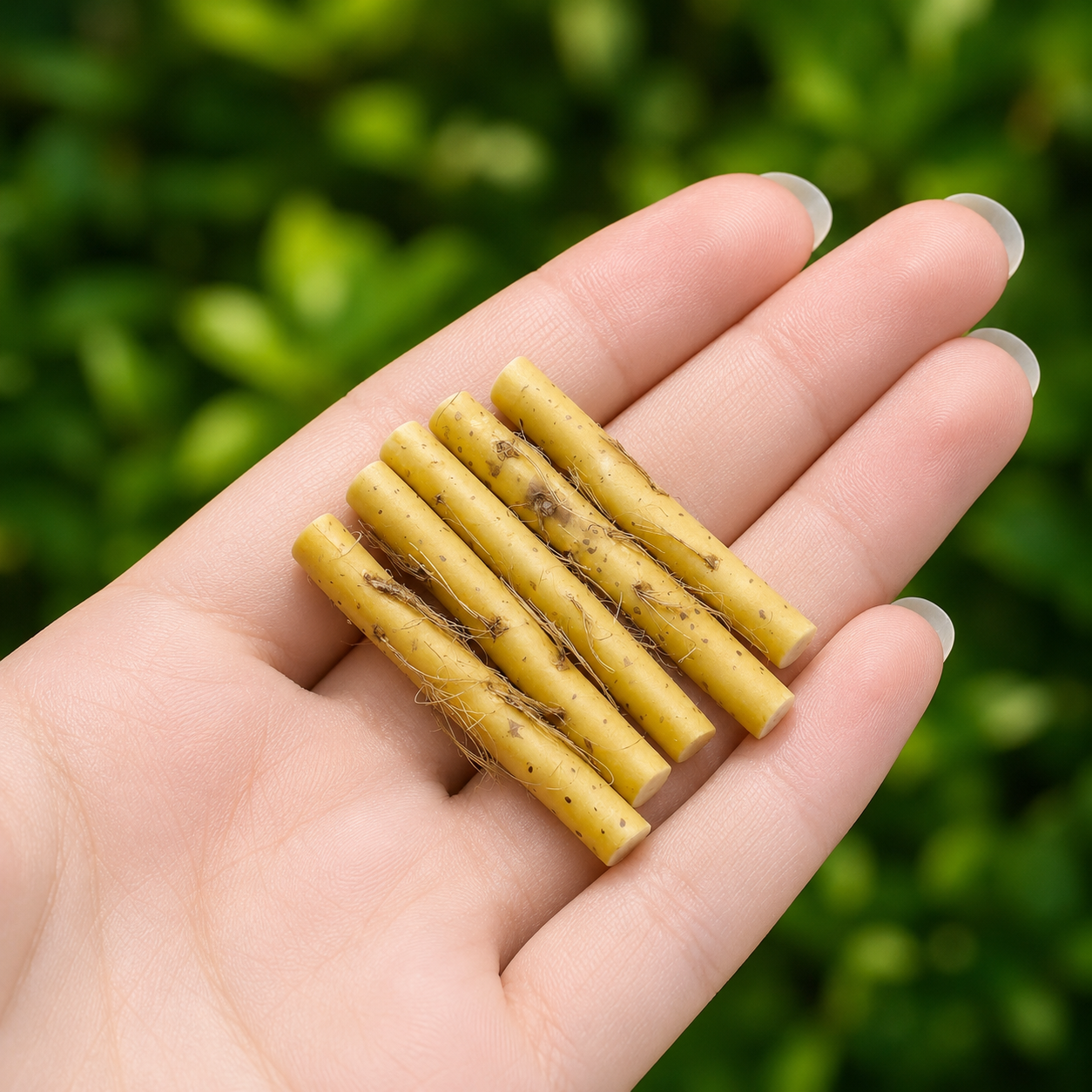 Miniature Chinese Yam - Hand-Sculpted 1:6 Scale Yam Root Segments with Fuzzy Skin & Roots, Realistic Vegetable Dollhouse Food for Blythe & Barbie Kitchen Dioramas, Resin Jewelry & Polymer Clay Food