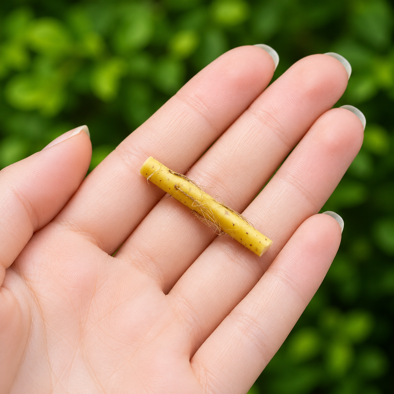 Miniature Chinese Yam - Hand-Sculpted 1:6 Scale Yam Root Segments with Fuzzy Skin & Roots, Realistic Vegetable Dollhouse Food for Blythe & Barbie Kitchen Dioramas, Resin Jewelry & Polymer Clay Food