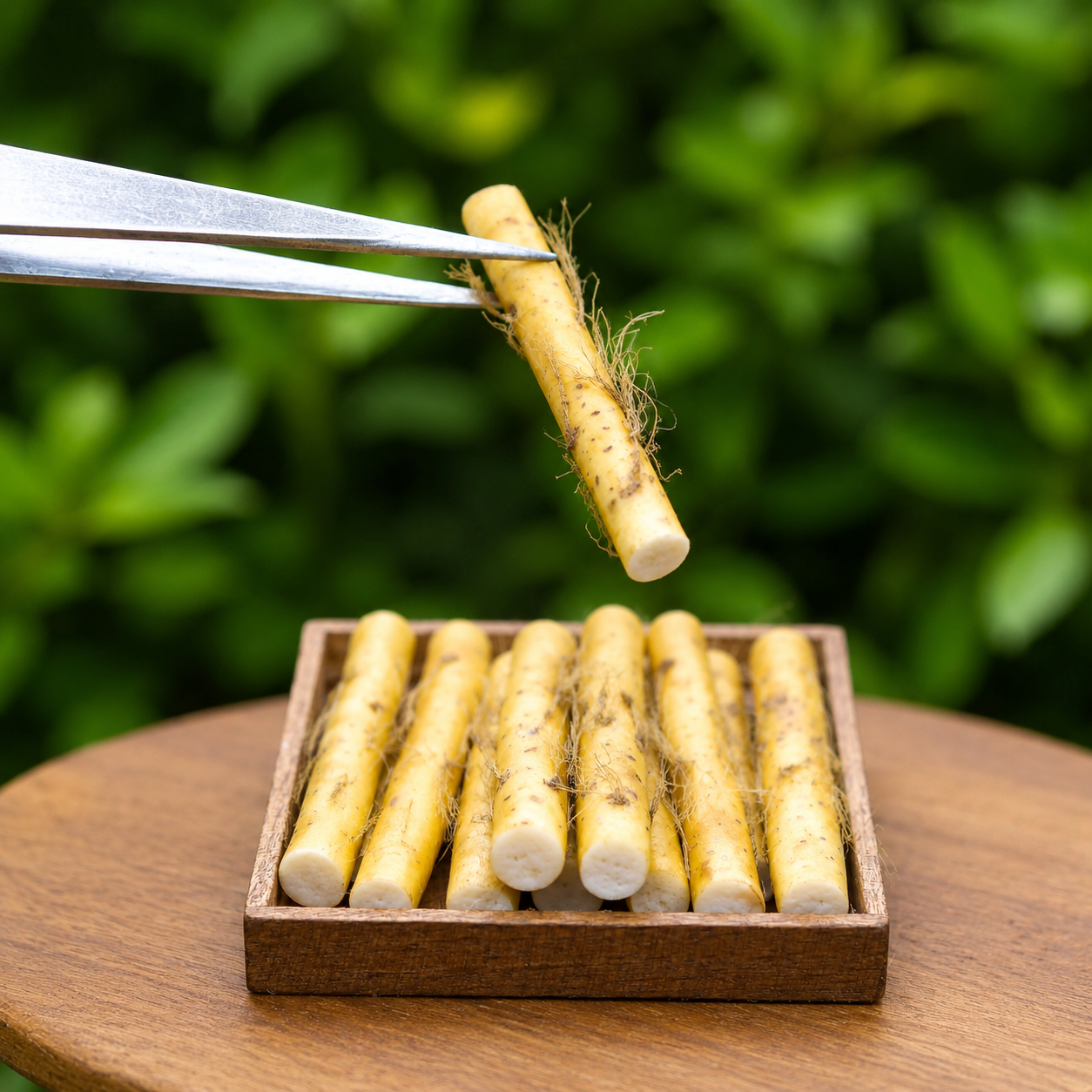 Miniature Chinese Yam - Hand-Sculpted 1:6 Scale Yam Root Segments with Fuzzy Skin & Roots, Realistic Vegetable Dollhouse Food for Blythe & Barbie Kitchen Dioramas, Resin Jewelry & Polymer Clay Food