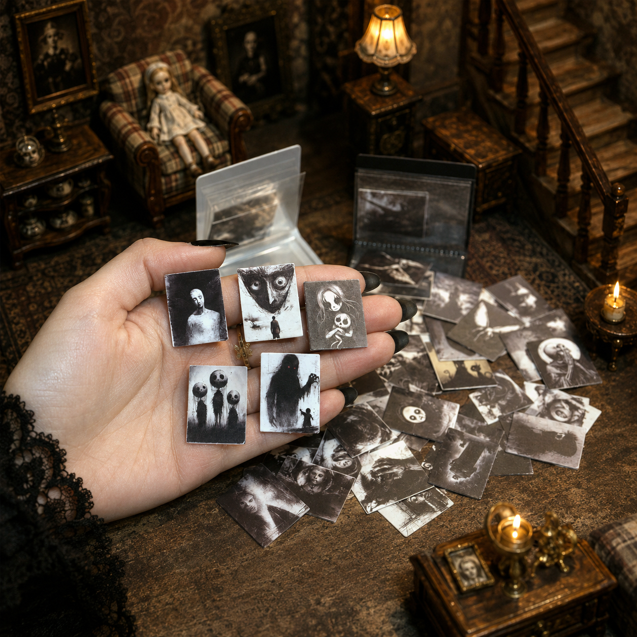 Gothic Horror Art Paper Set — 70pcs
