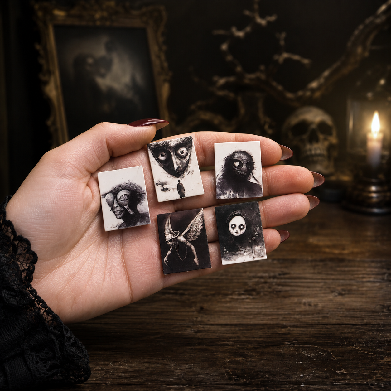 Gothic Horror Art Paper Set — 70pcs