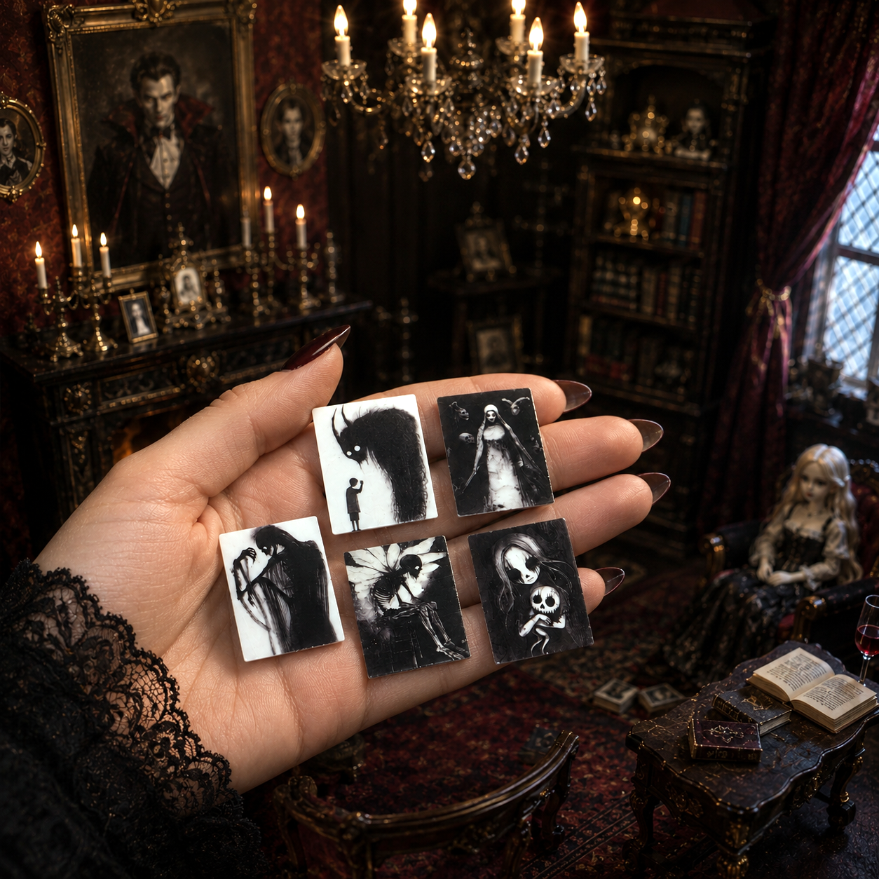 Gothic Horror Art Paper Set — 70pcs