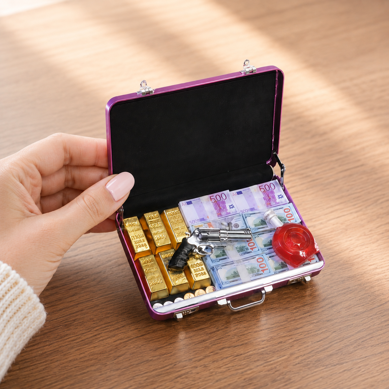 Pink Briefcase Set — 1:6 Scale