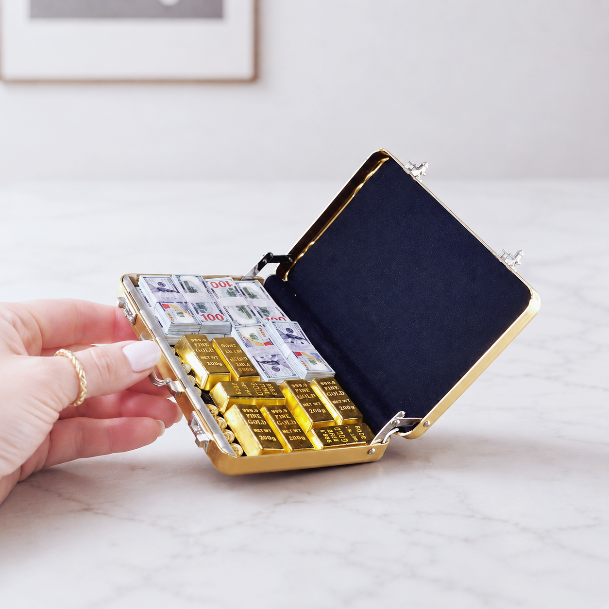 Gold Briefcase Money Set — 30pcs
