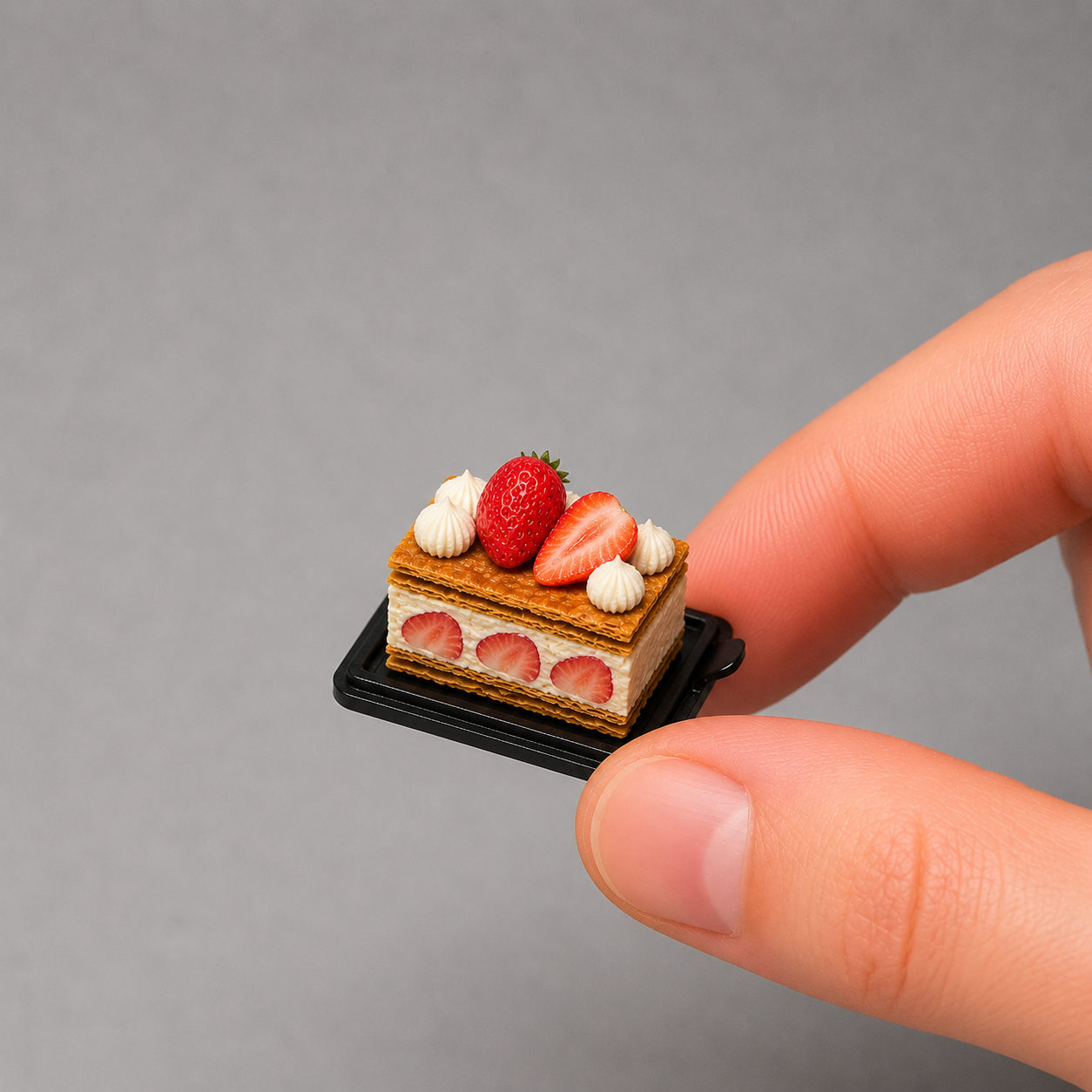 1:6 Scale Miniature Mille-Feuille Collection – 10 Styles Dollhouse French Pastry, Handmade Polymer Clay Bakery Food for Blythe BJD Diorama