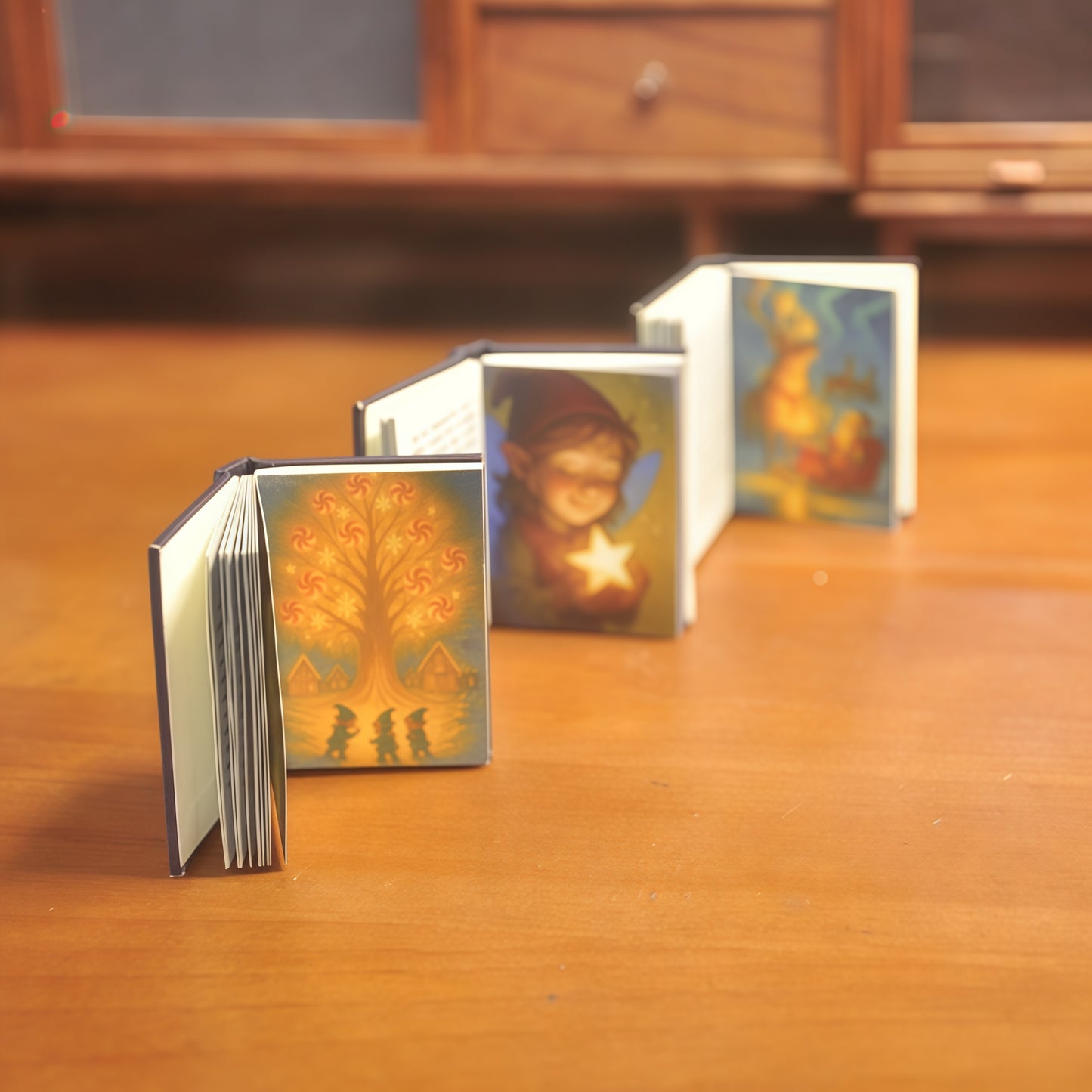 handmade clay miniature Christmas storybooks 1:6 scale fdmini
