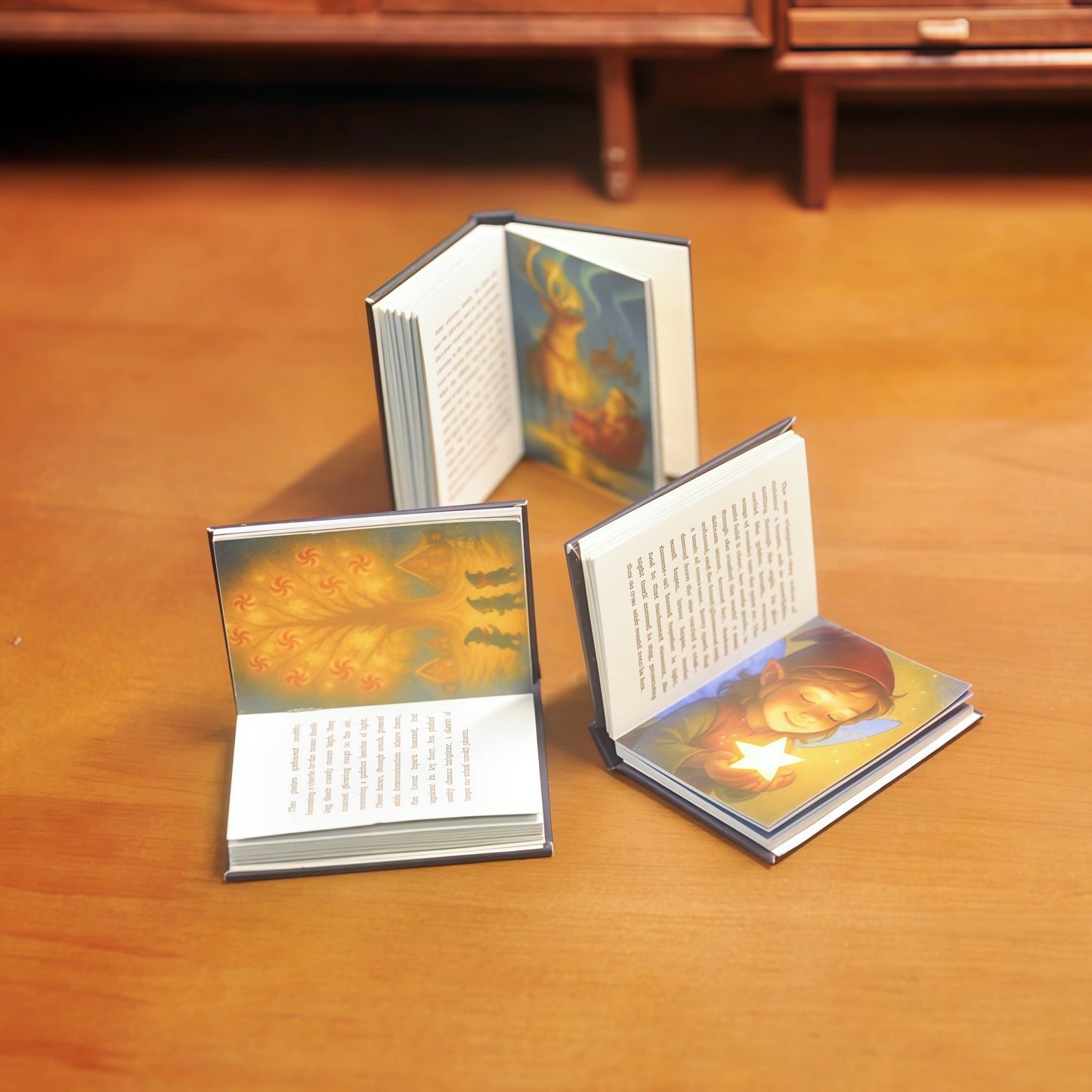 handmade clay miniature Christmas storybooks 1:6 scale fdmini
