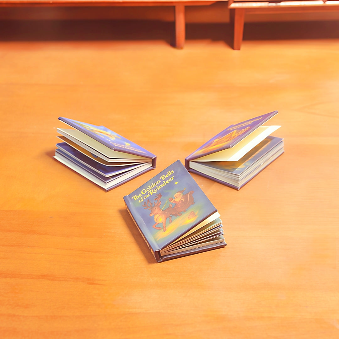 handmade clay miniature Christmas storybooks 1:6 scale fdmini