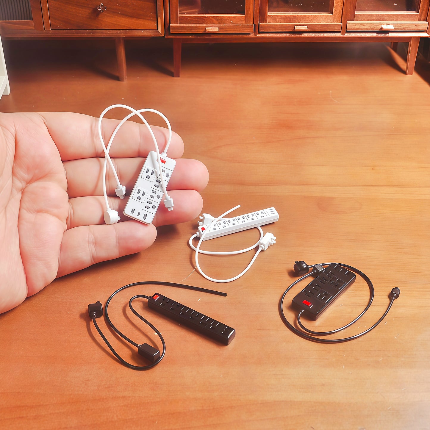 handmade clay miniature power strip 1:6 scale fdmini