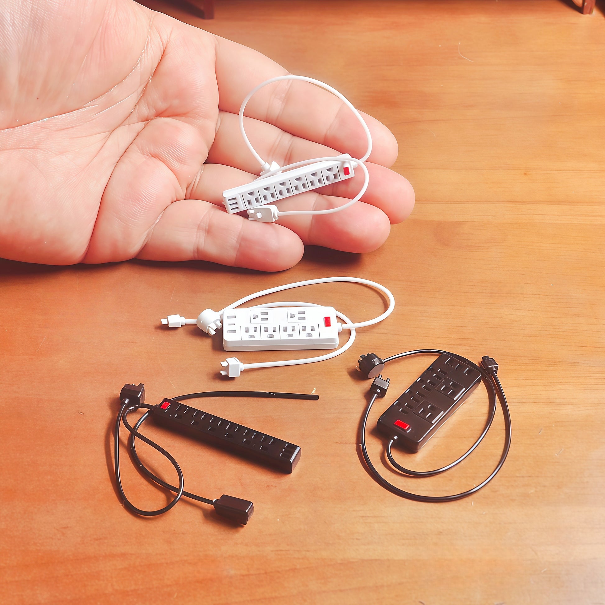 handmade clay miniature power strip 1:6 scale fdmini