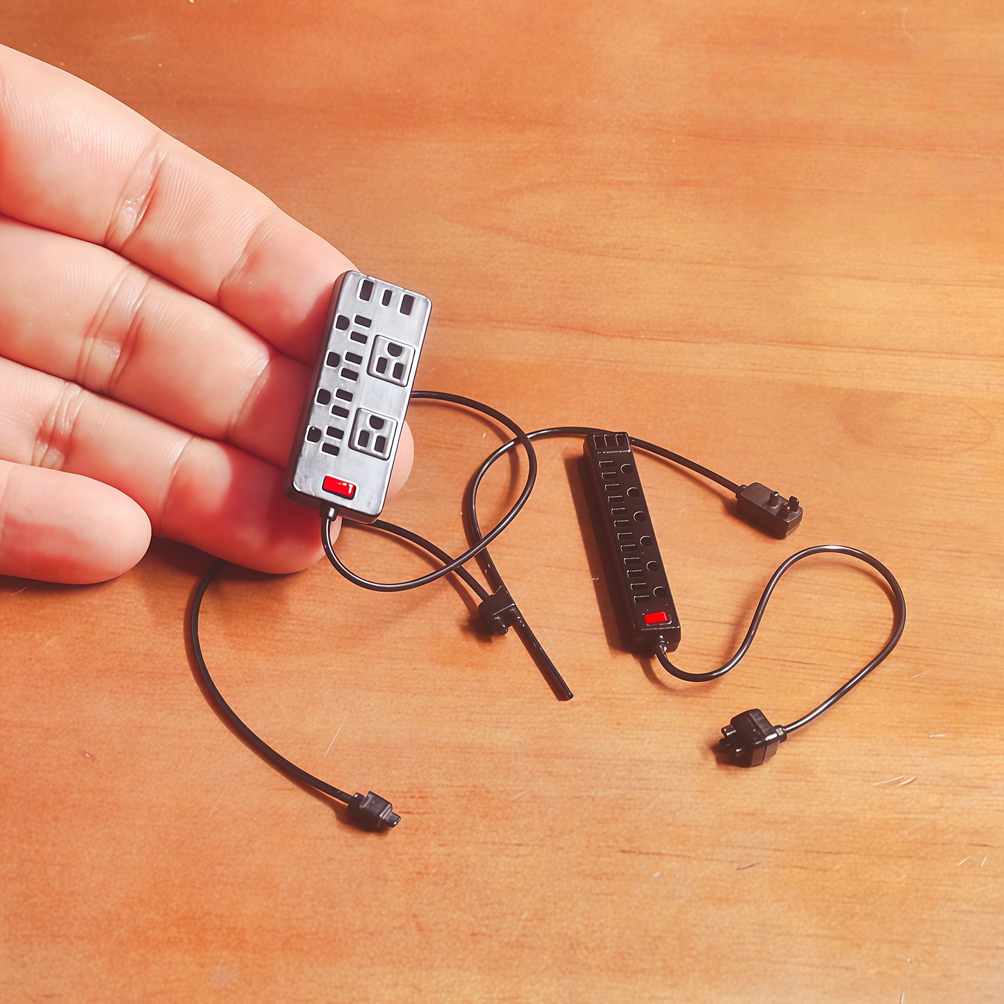 handmade clay miniature power strip 1:6 scale fdmini