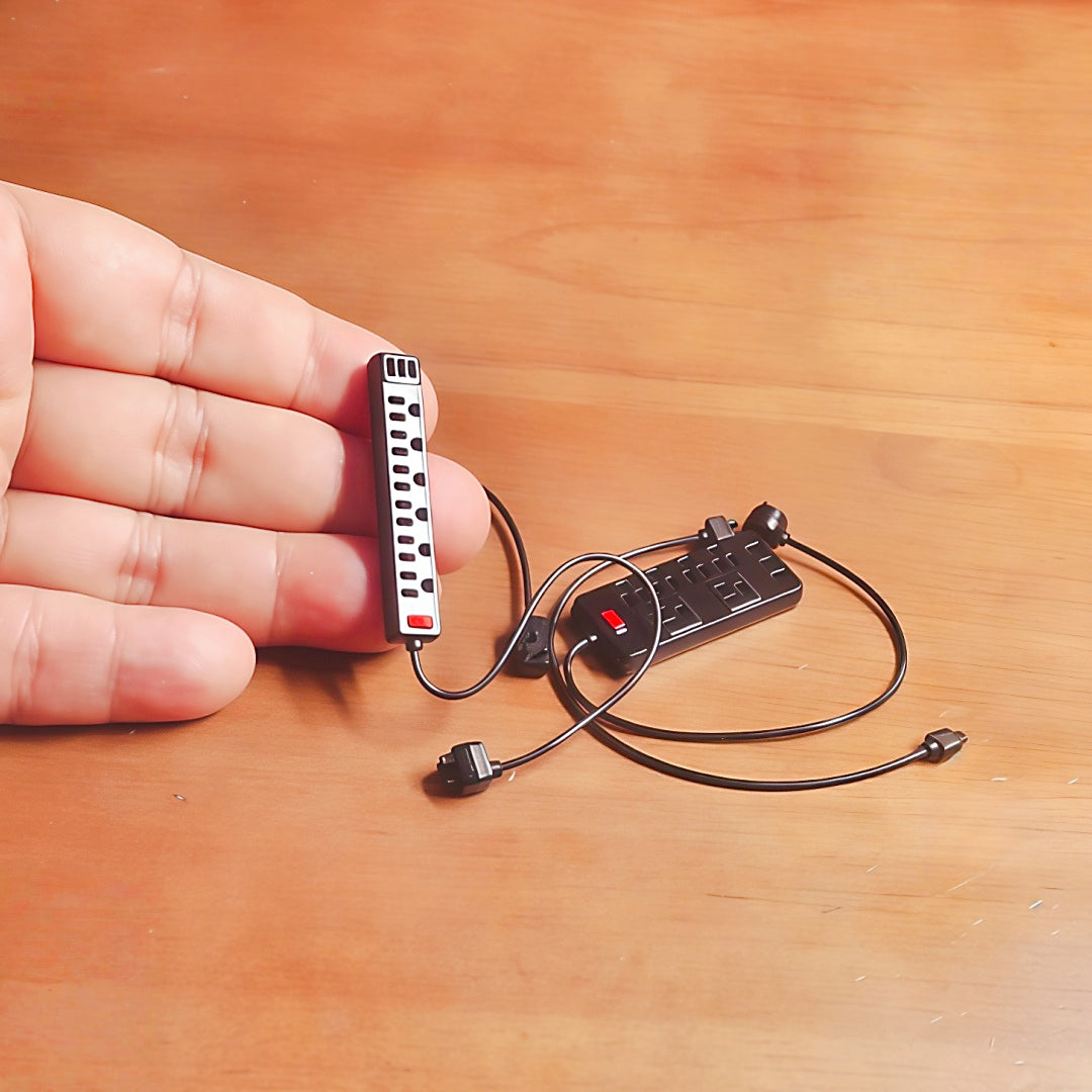 handmade clay miniature power strip 1:6 scale fdmini