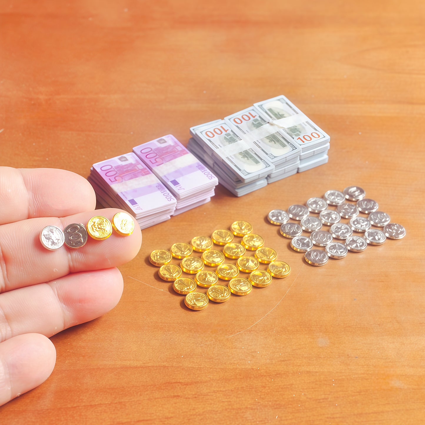 Miniature Money Set 1:6 scale fdmini
