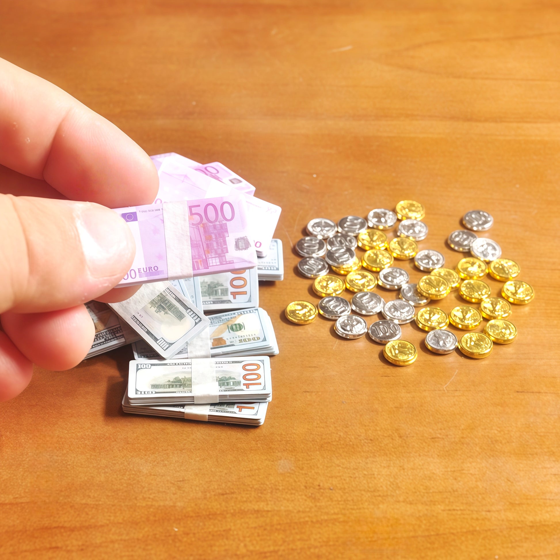 Miniature Money Set 1:6 scale fdmini
