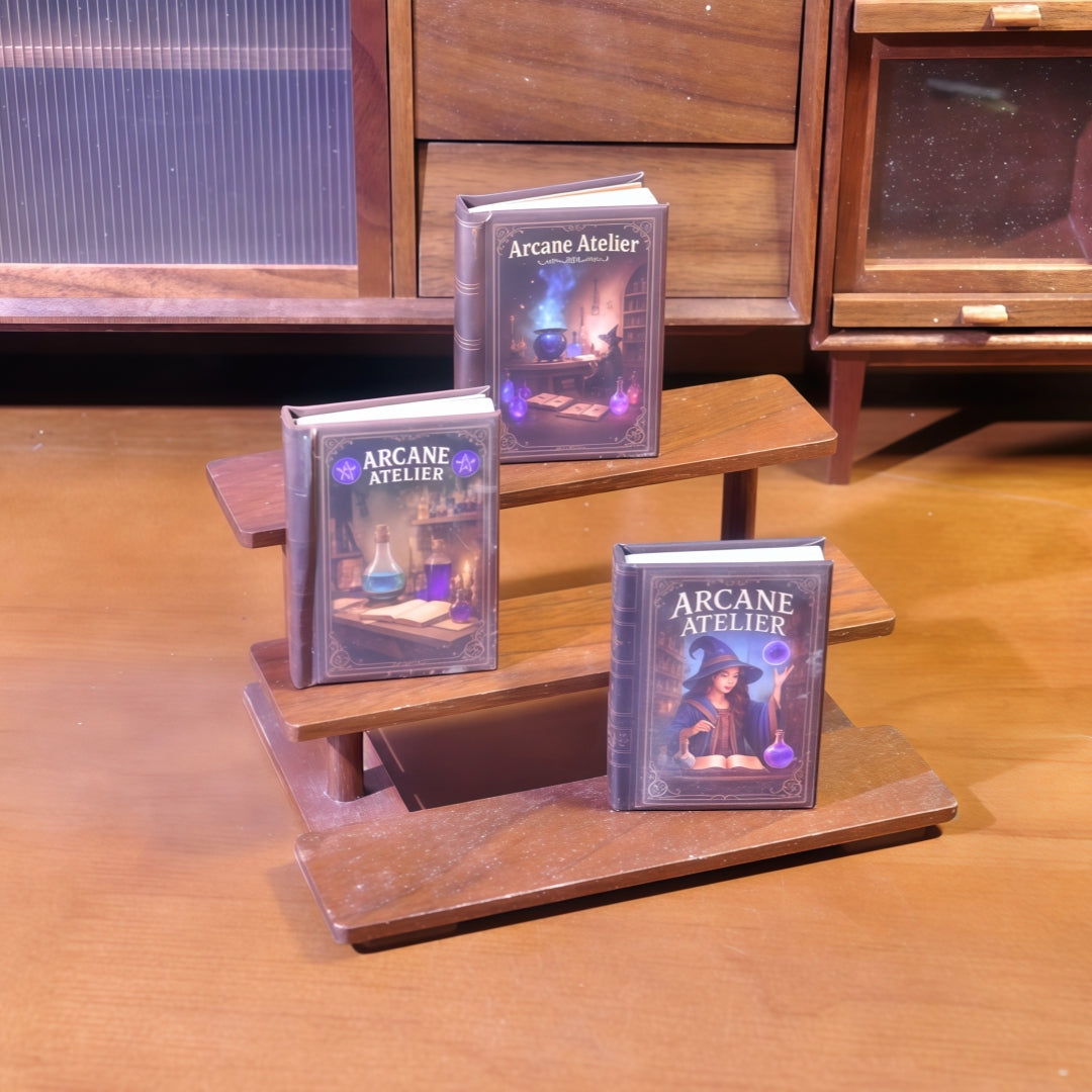 handmade miniature wizard spellbooks 1:6 scale fdmini