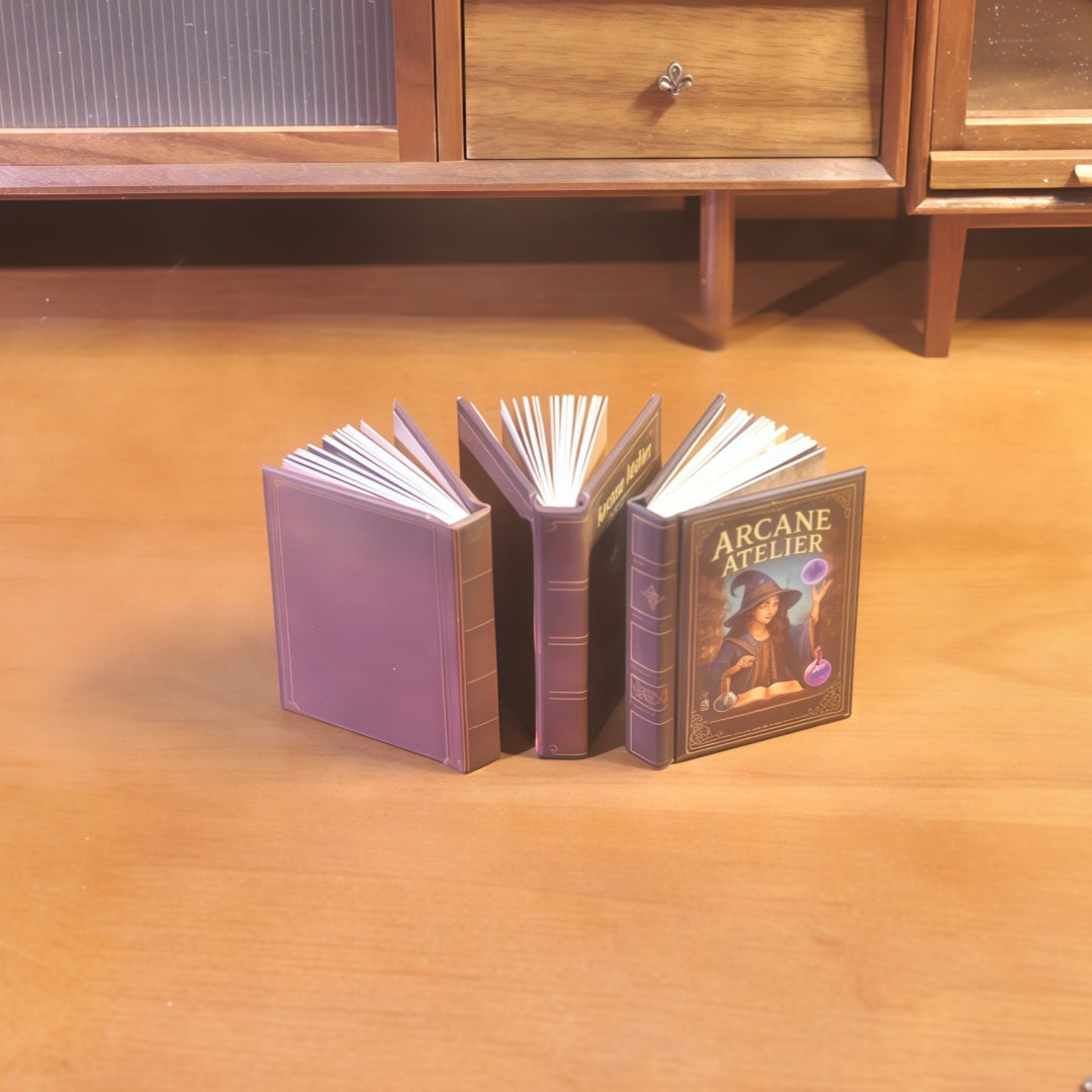 handmade miniature wizard spellbooks 1:6 scale fdmini