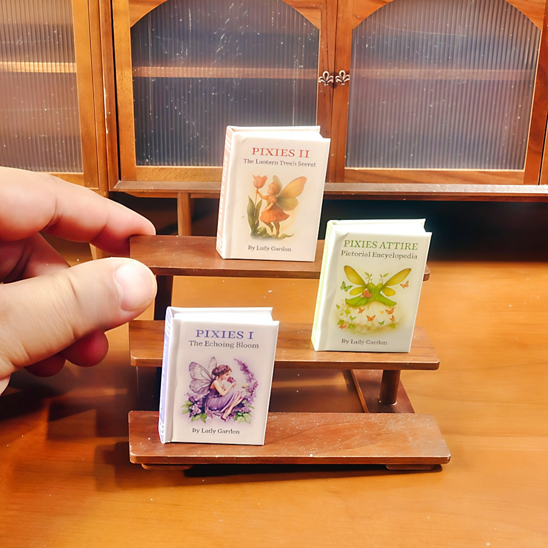 miniature pixie encyclopedia for dollhouse library 1:6 scale fdmini

